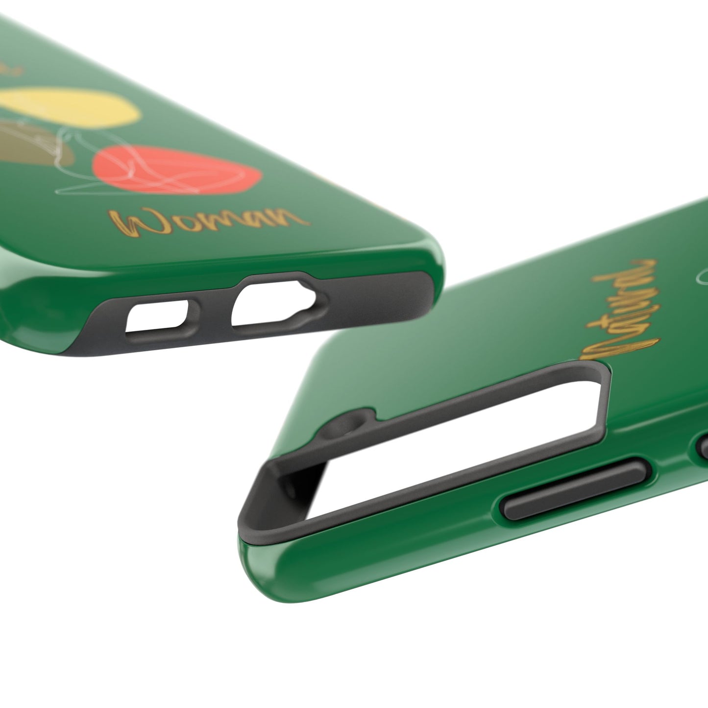 Natural Woman Colorful Pose (WL)Tough Phone Cases DARK GREEN