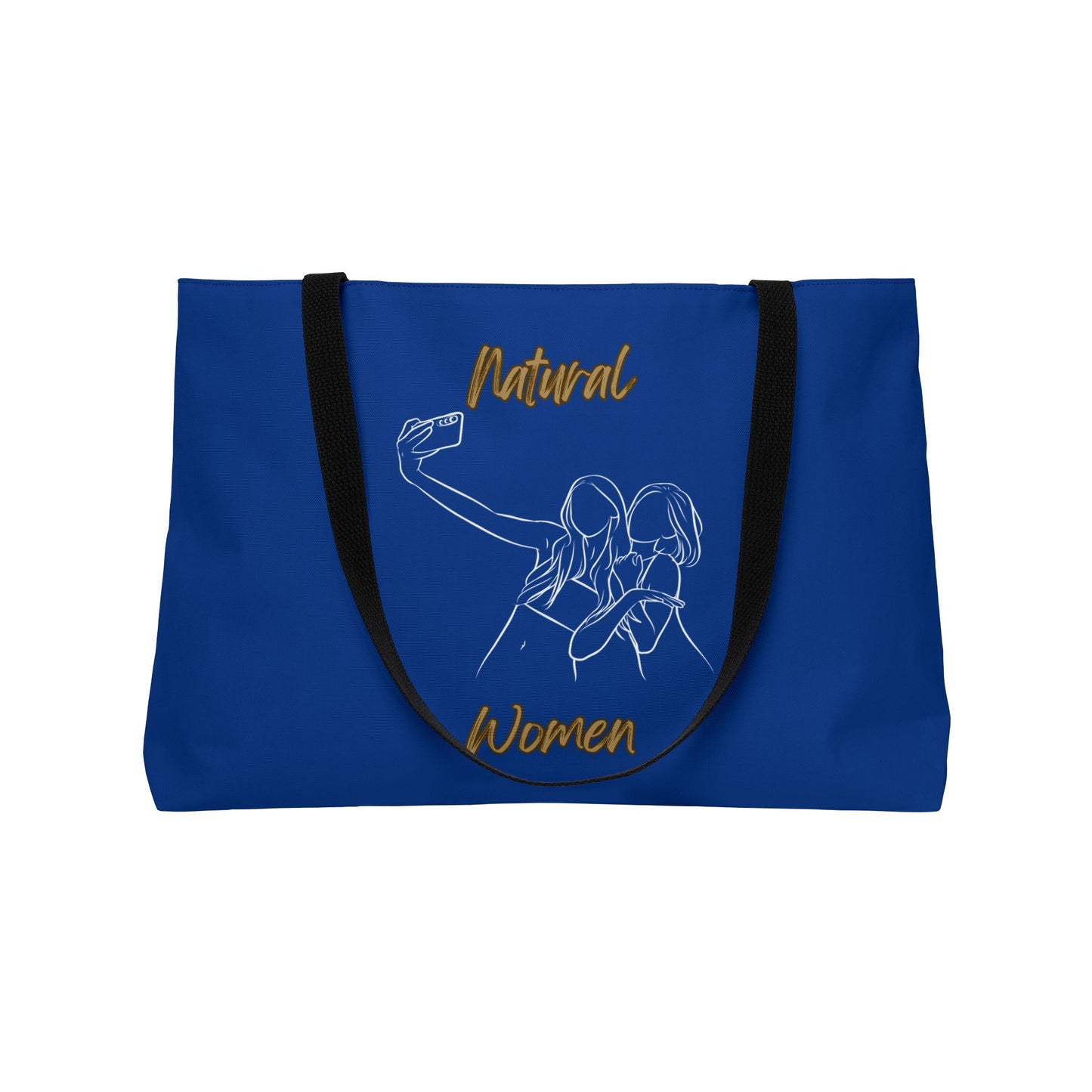 Natural Women Friends Selfie (WL) Weekender Tote Bag DARK BLUE
