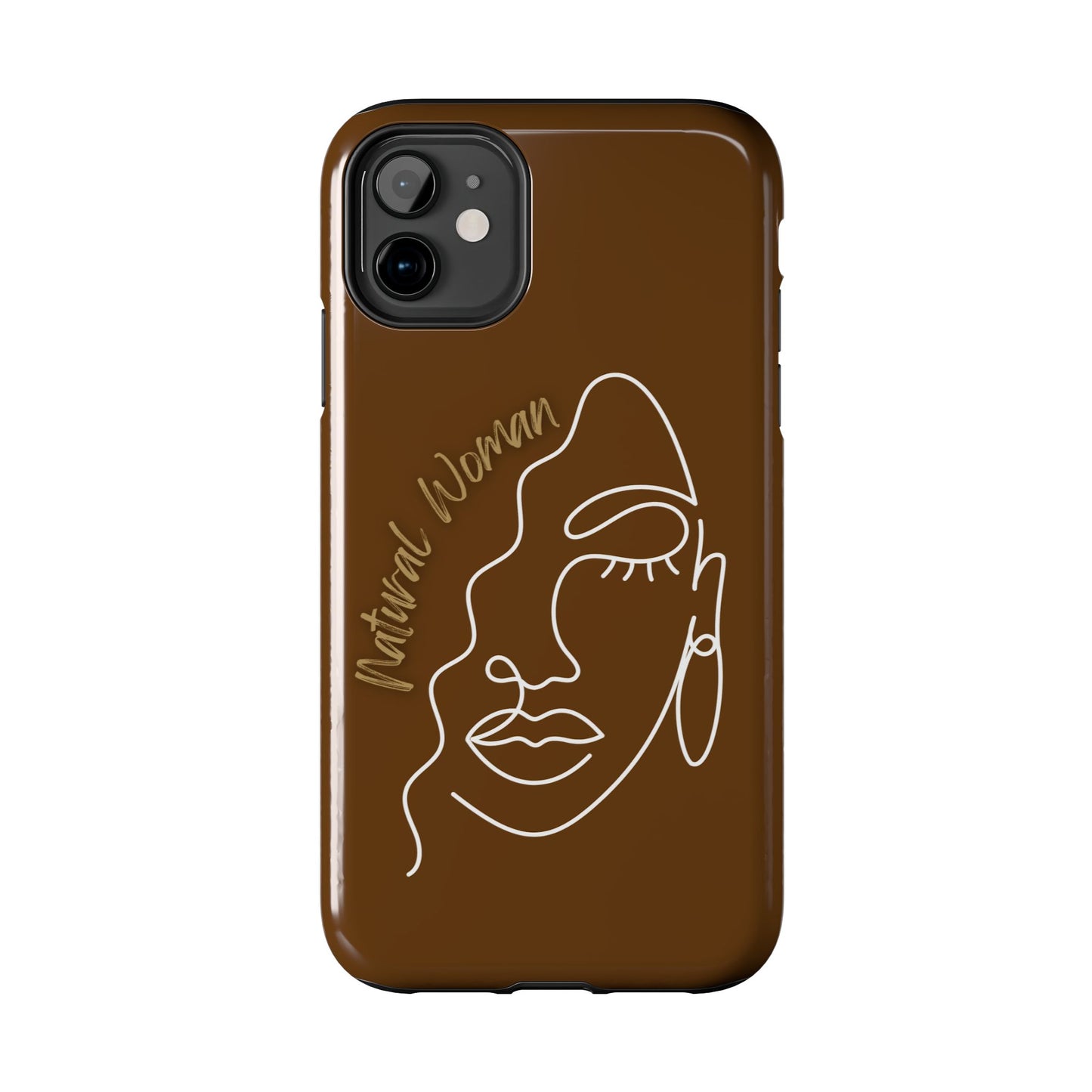 Natural Woman Half Face (WL)Tough Phone Case BROWN