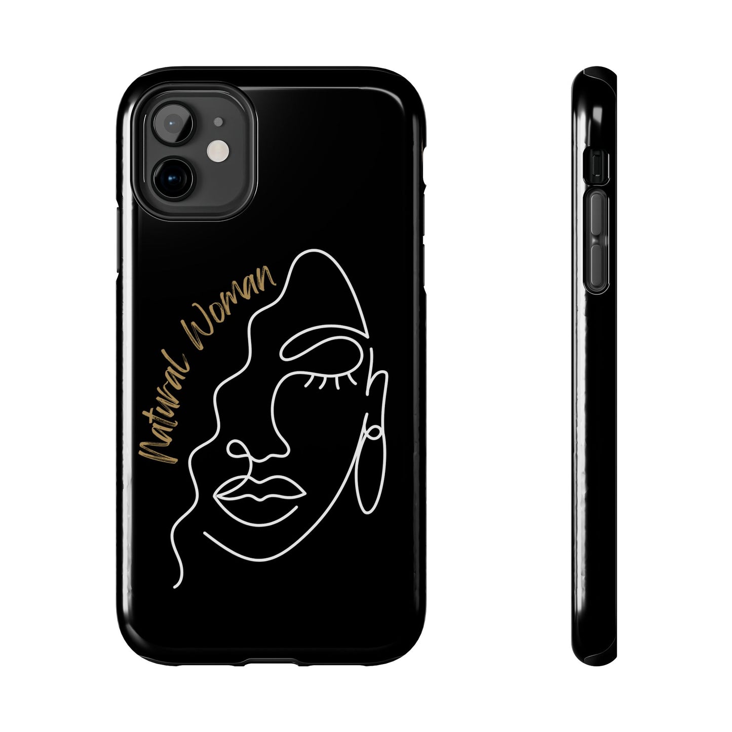 Natural Woman Half Face (WL)Tough Phone Case BLACK