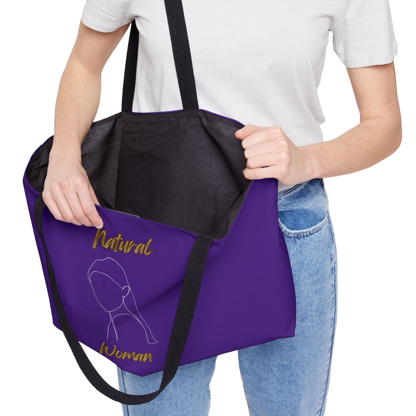 Natural Woman Tilted Look (WL) Weekender Tote Bag PURPLE