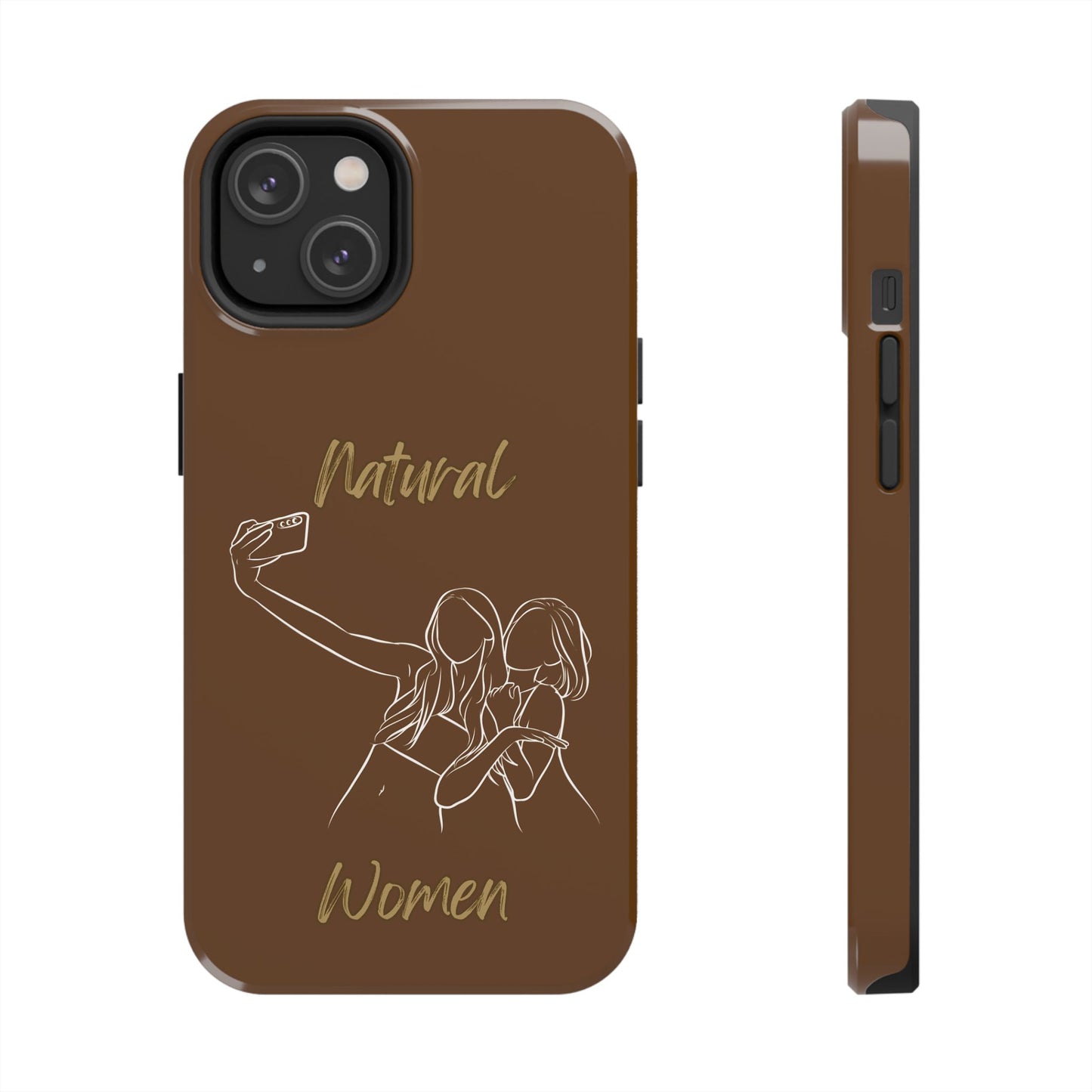 Natural Woman Friends Selfie (WL)Tough Phone Cases BROWN