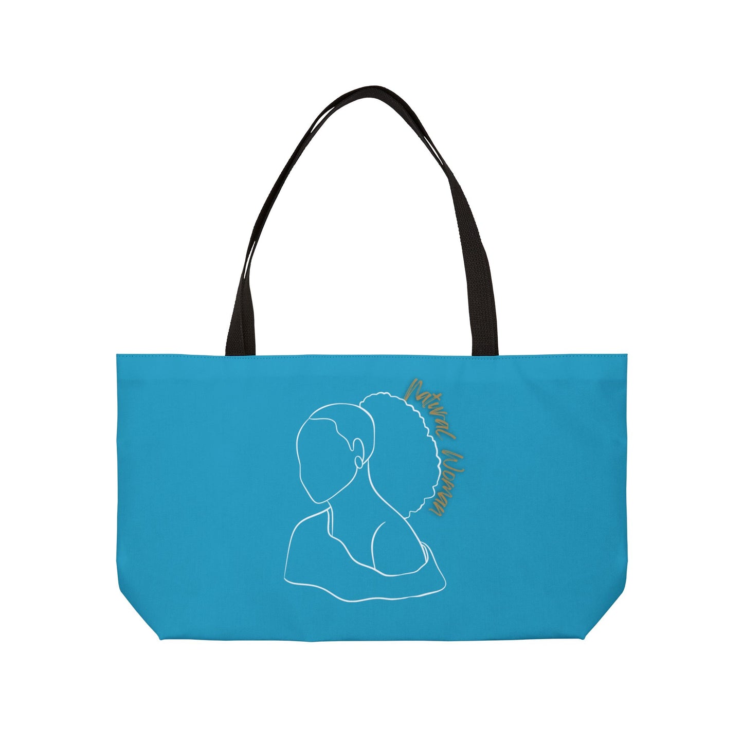Natural Woman Behind Head (WL) Weekender Tote Bag TURQUOISE