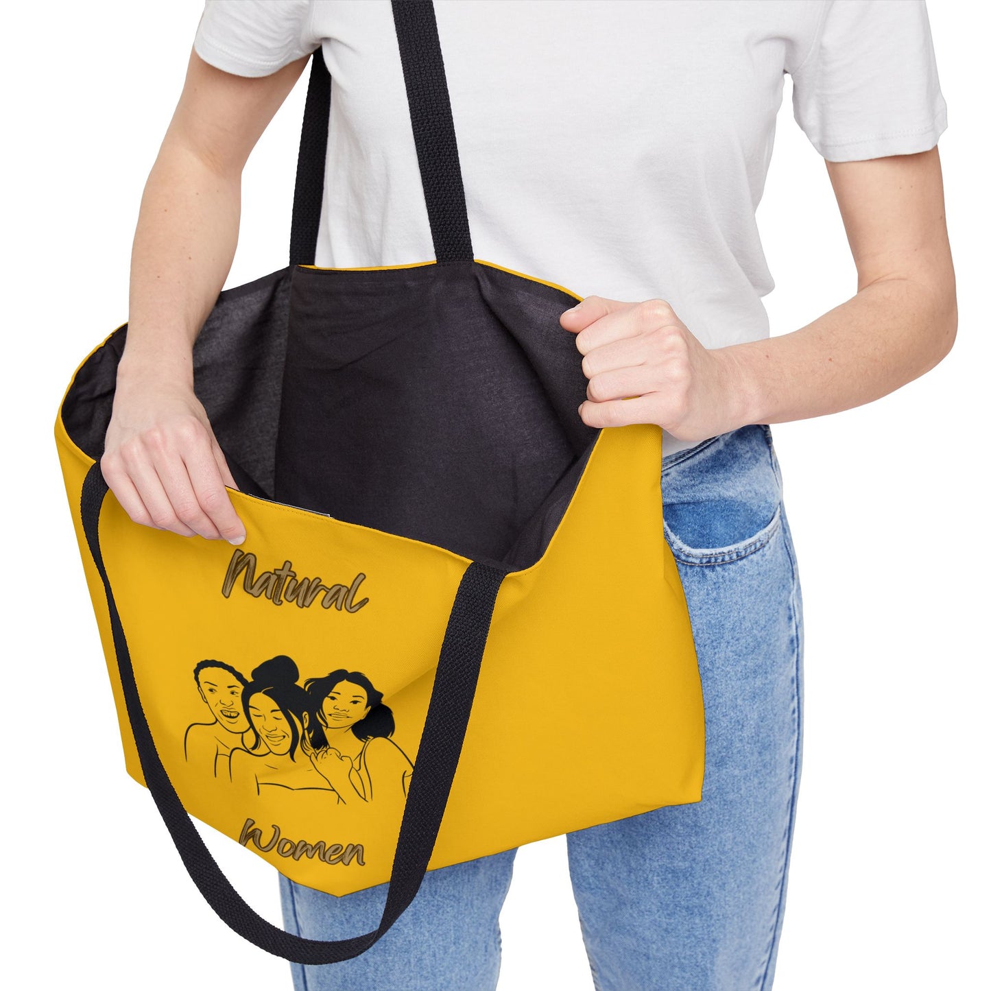 Natural Women Laughing Friends (BL) Weekender Tote Bag YELLOW