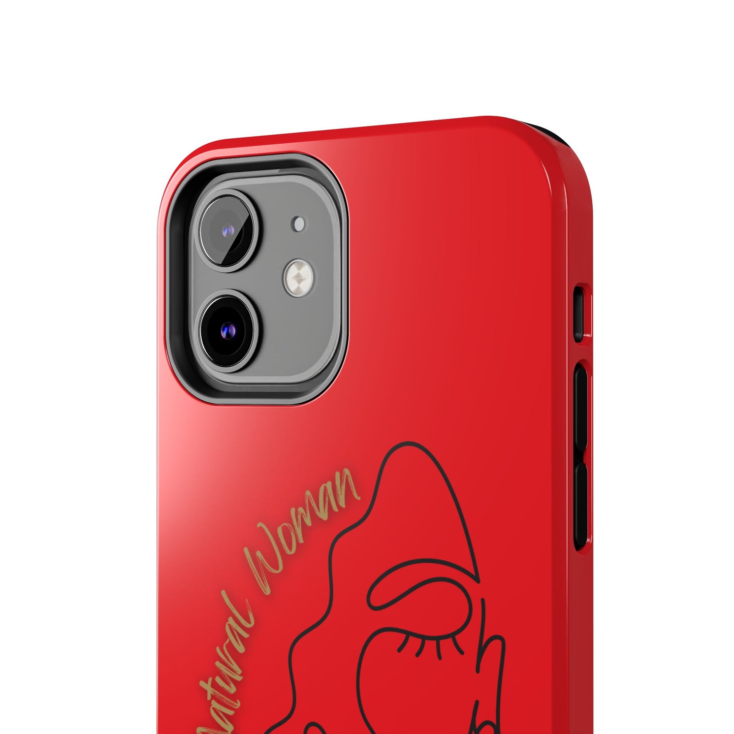 Natural Woman Half Face (BL)Tough Phone Case RED