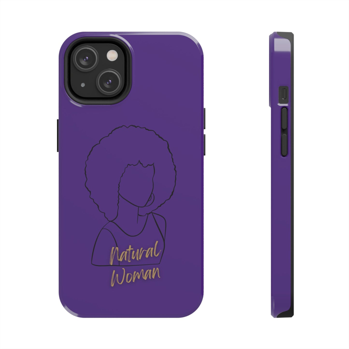 Natural Woman Afro (BL)Tough Phone Cases PURPLE