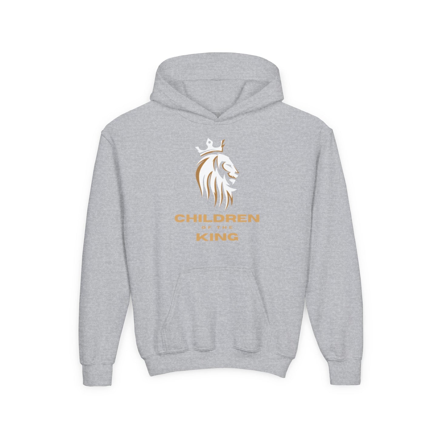 "Children of the King" Hoodie — WHITE Lion Design (Isaiah 54:13)