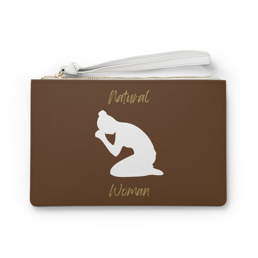 Natural Woman Pray (WL) Clutch Bag BROWN