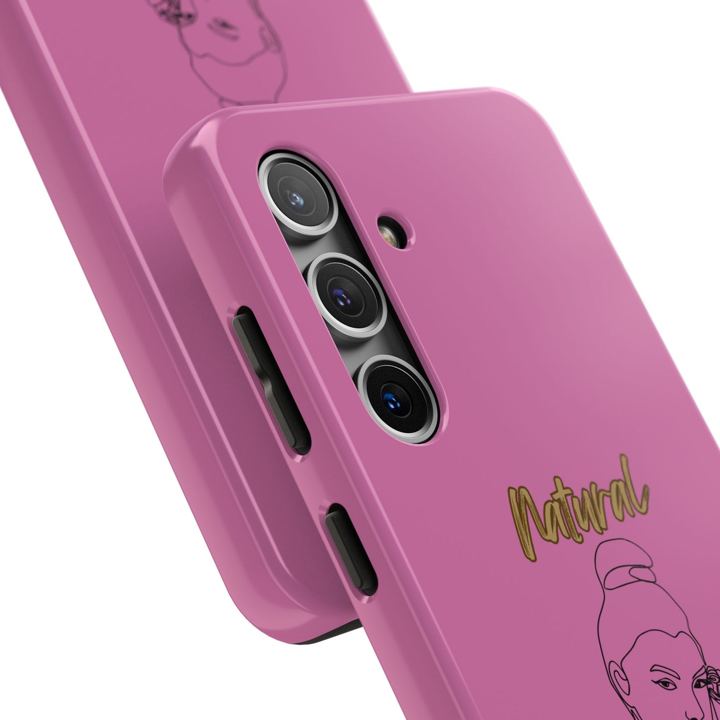 Natural Woman Sassy Bun (BL) Tough Phone Cases LIGHT PINK