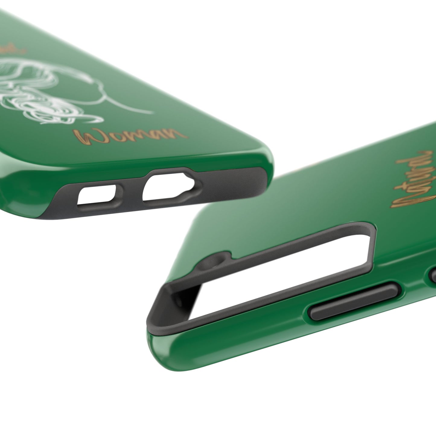 Natural Woman Long Curl (WL)Tough Phone Cases DARK GREEN