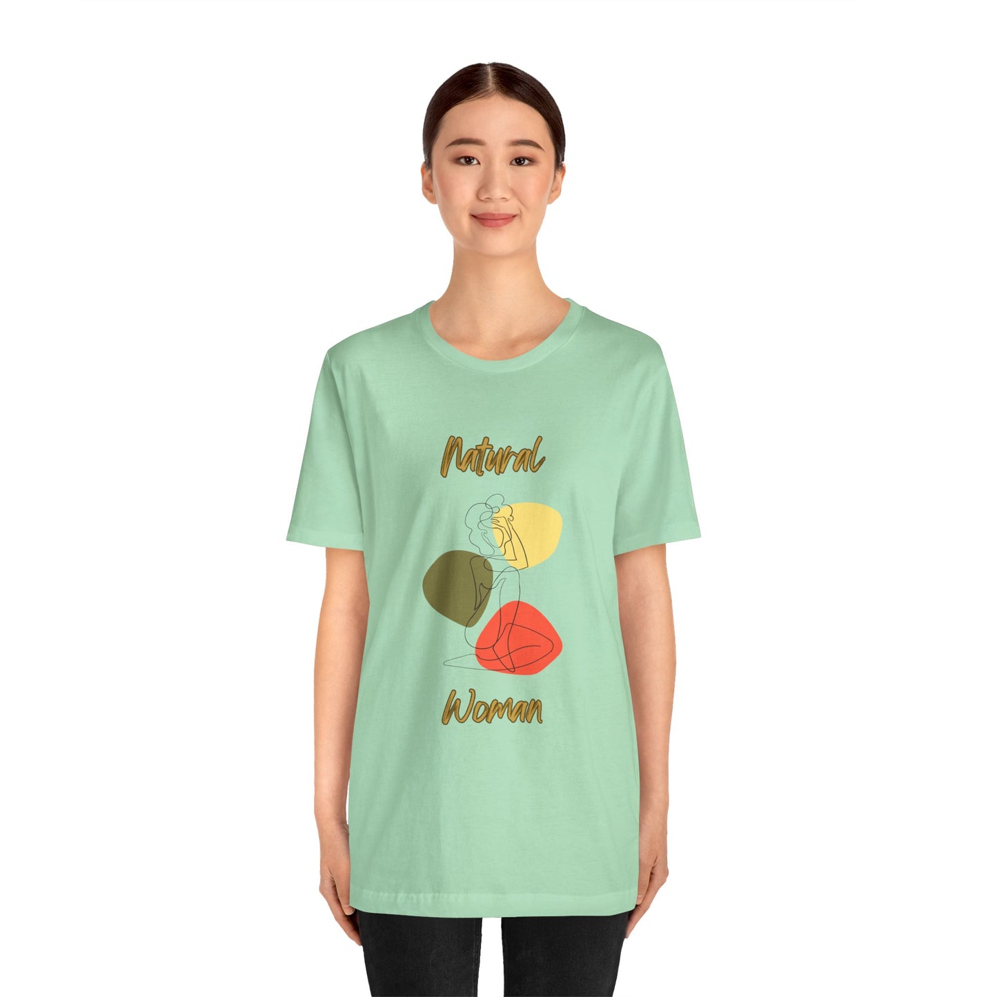 Natural Woman Colorful Pose (BL) Short Sleeve T-Shirt