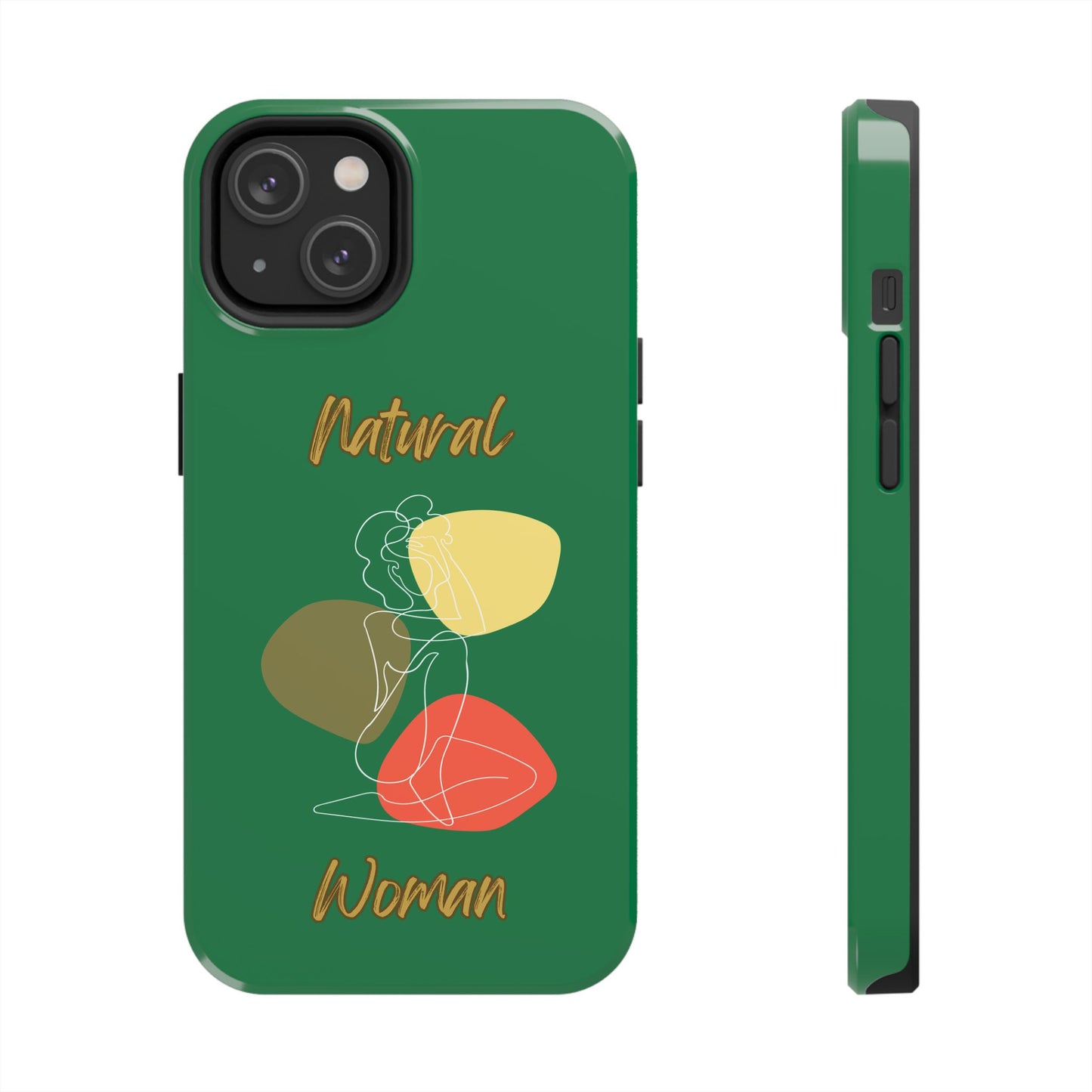 Natural Woman Colorful Pose (WL)Tough Phone Cases DARK GREEN