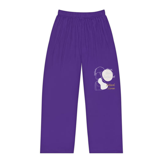 Natural Woman Puff (BL) Women's Pajama Pants PURPLE