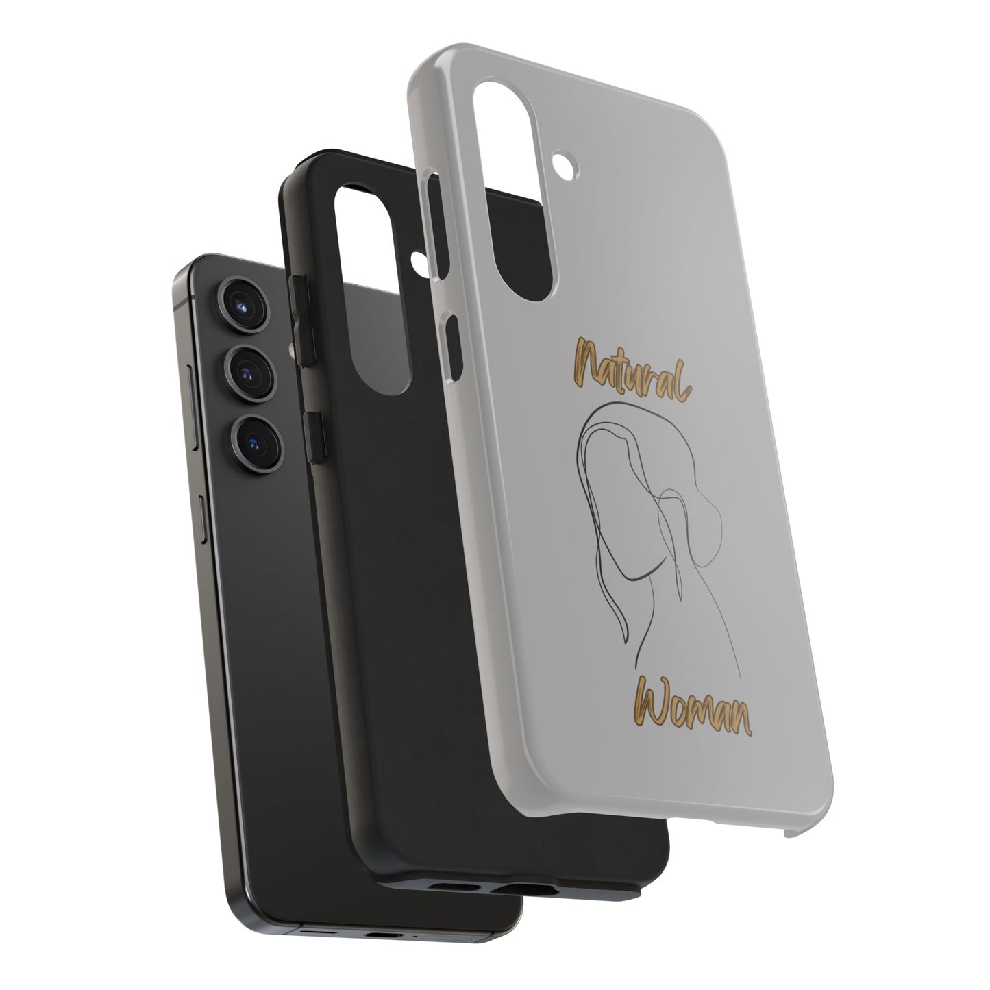 Natural Woman Hanging Hair (BL) Tough Phone Cases LIGHT GREY