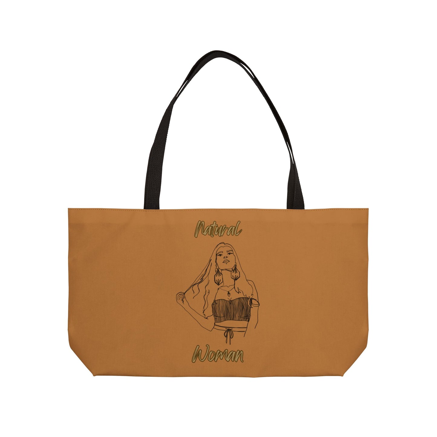 Natural Woman Thinking (BL) Weekender Tote Bag LIGHT BROWN