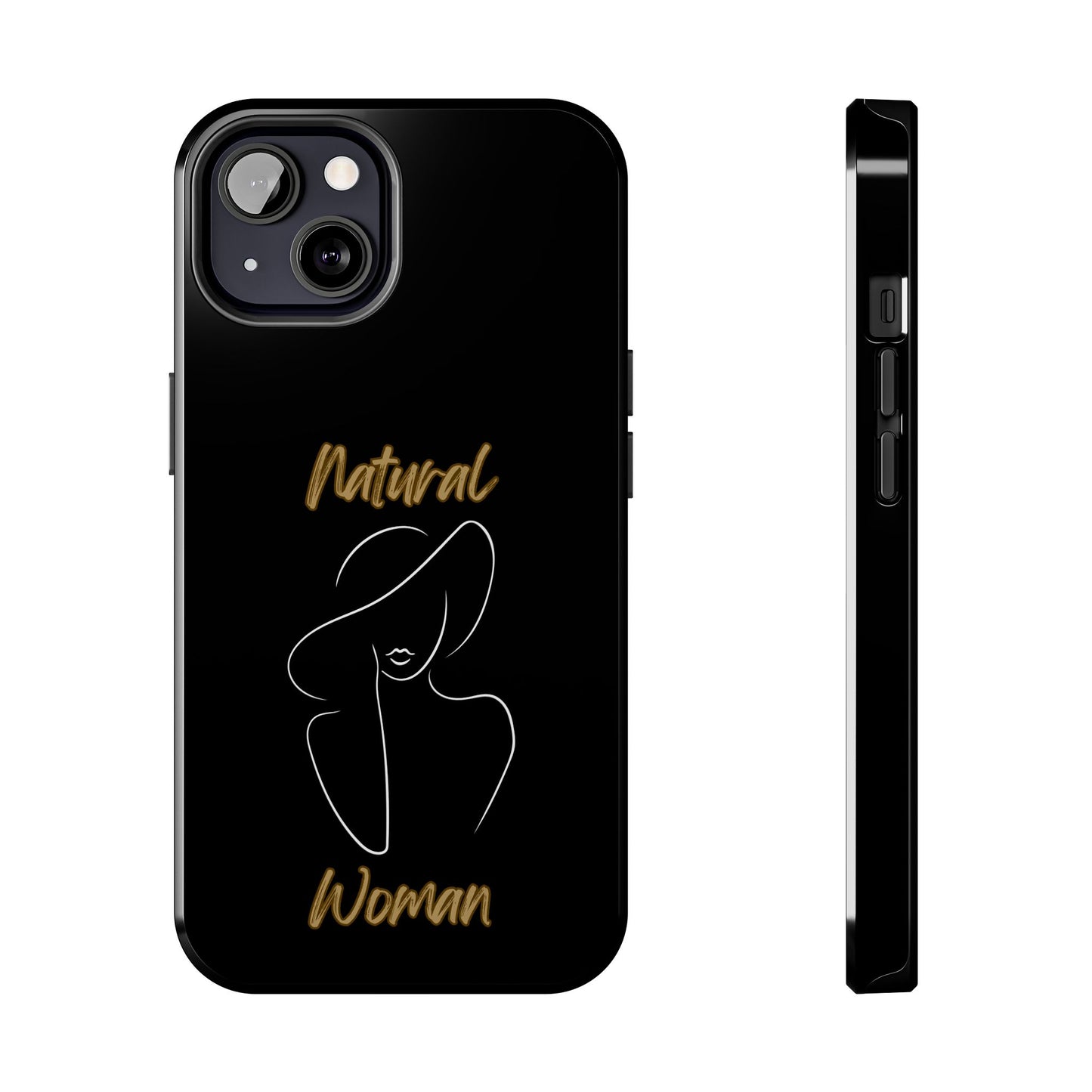 Natural  Woman Sun Hat (WL) Tough Phone Cases BLACK