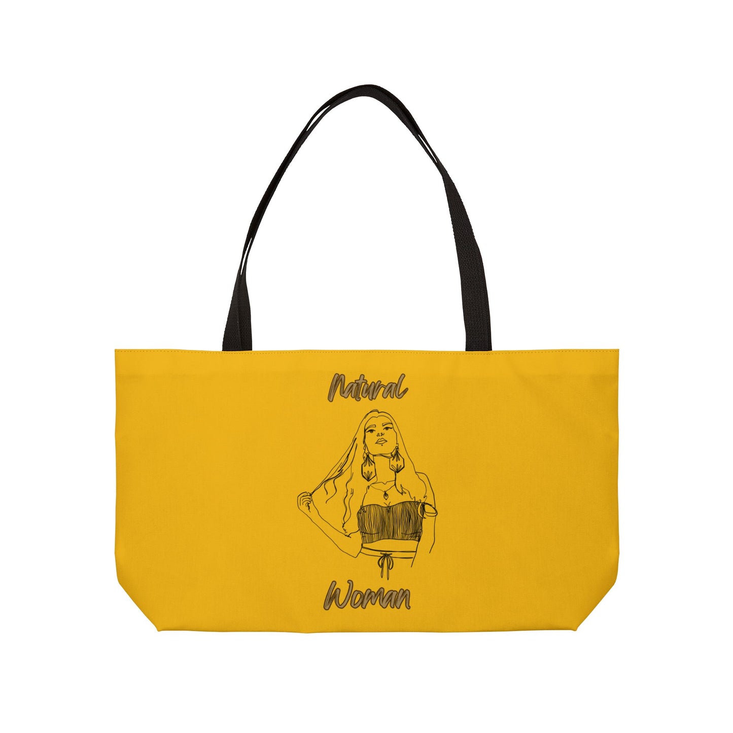 Natural Woman Thinking (BL) Weekender Tote Bag YELLOW