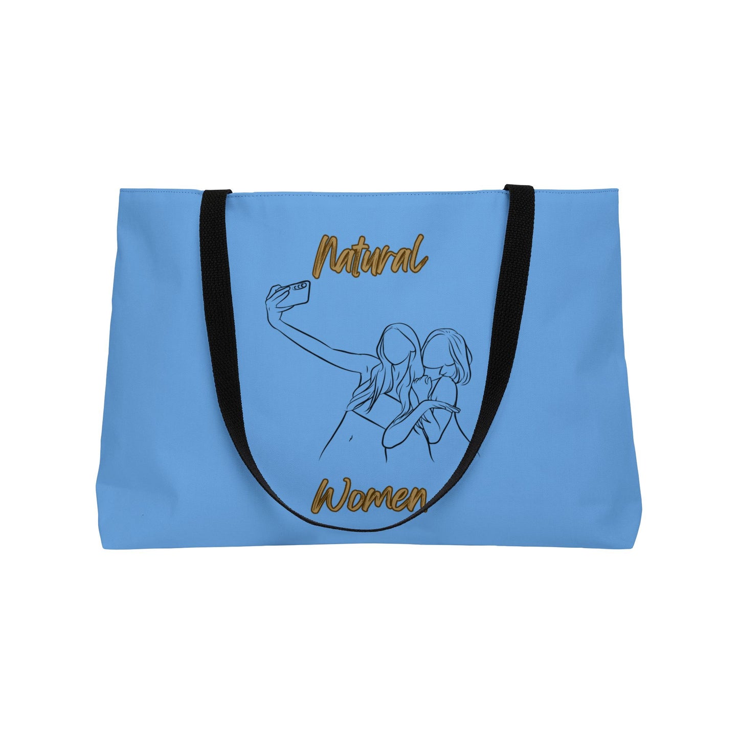 Natural Women Friends Selfie (BL) Weekender Tote Bag LIGHT BLUE