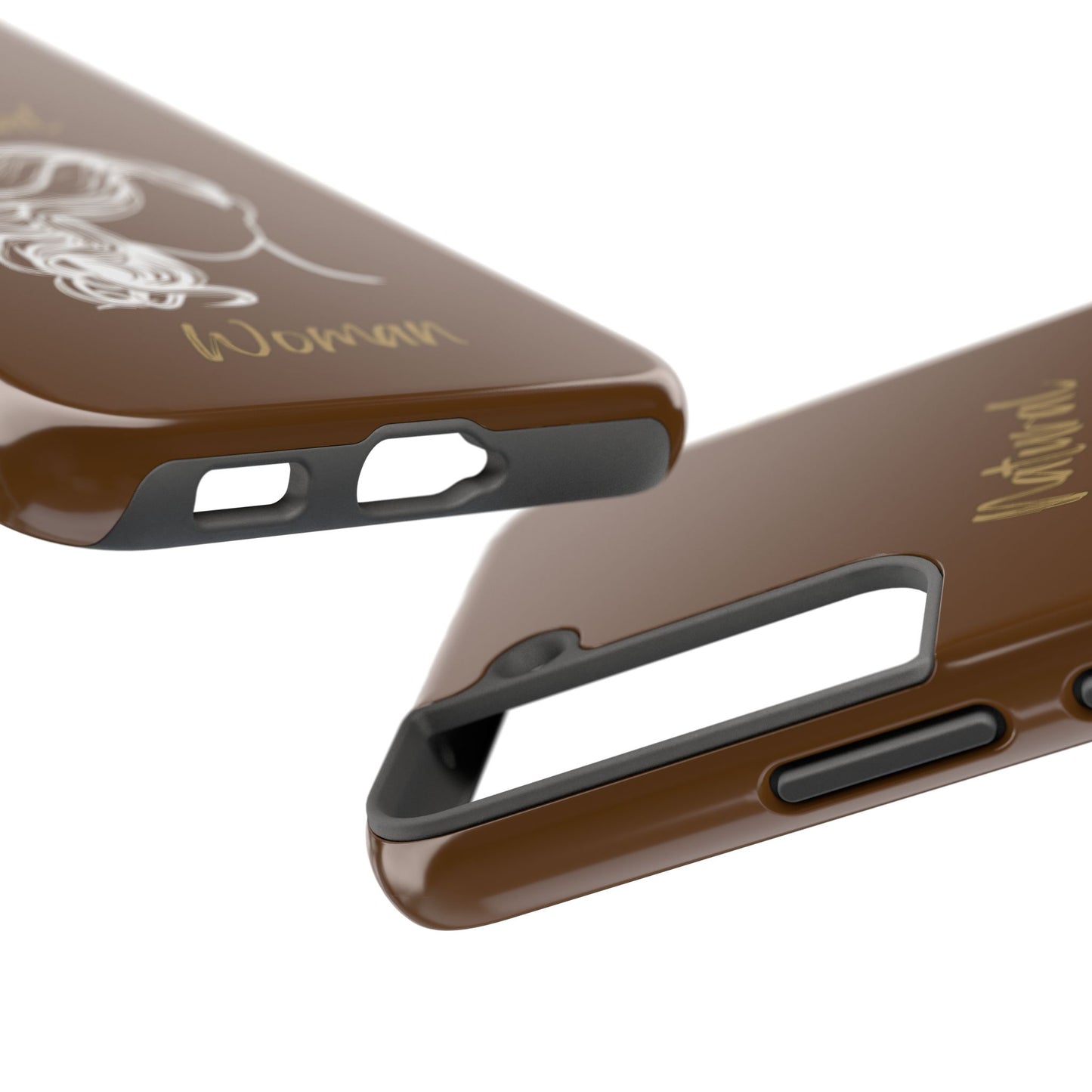 Natural Woman Long Curl (WL)Tough Phone Cases BROWN