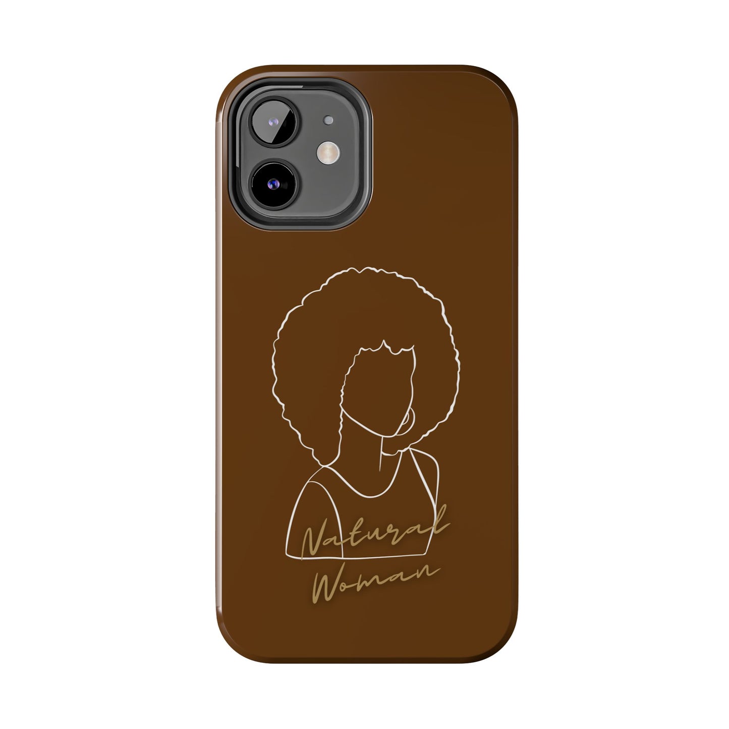 Natural Woman Afro (WL)Tough Phone Cases BROWN