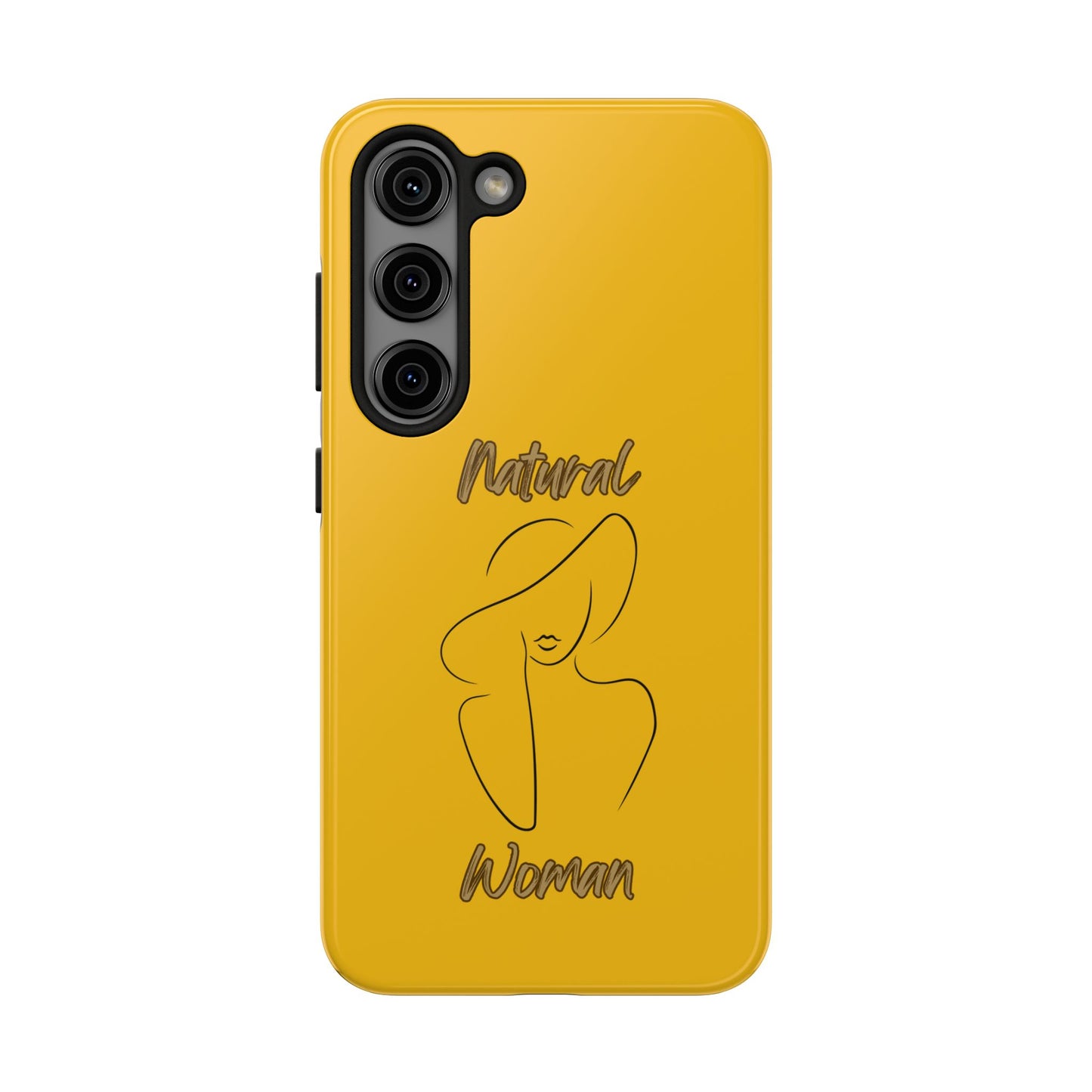 Natural Woman Sun Hat (BL) Tough Phone Cases YELLOW