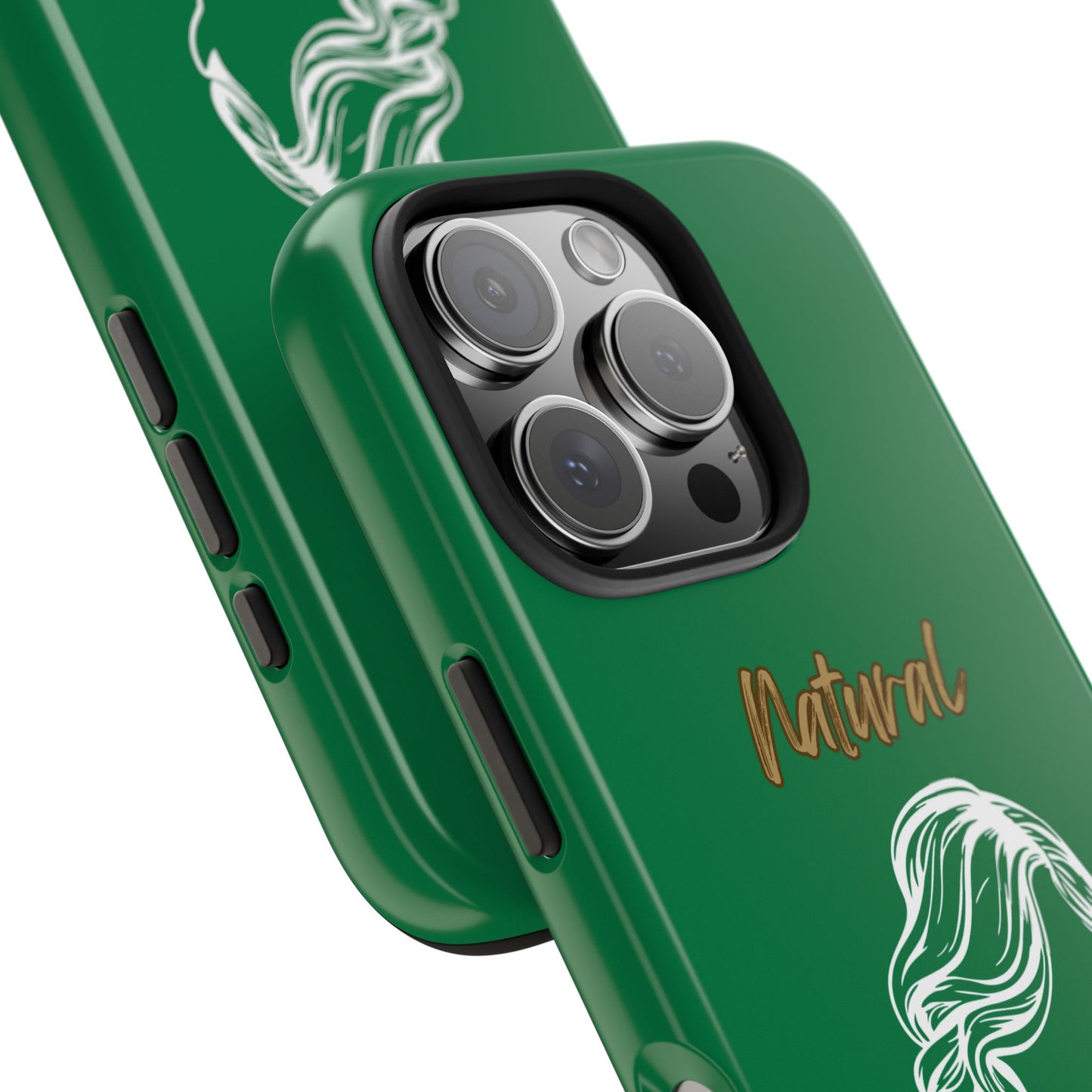 Natural Woman Long Curl (WL)Tough Phone Cases DARK GREEN