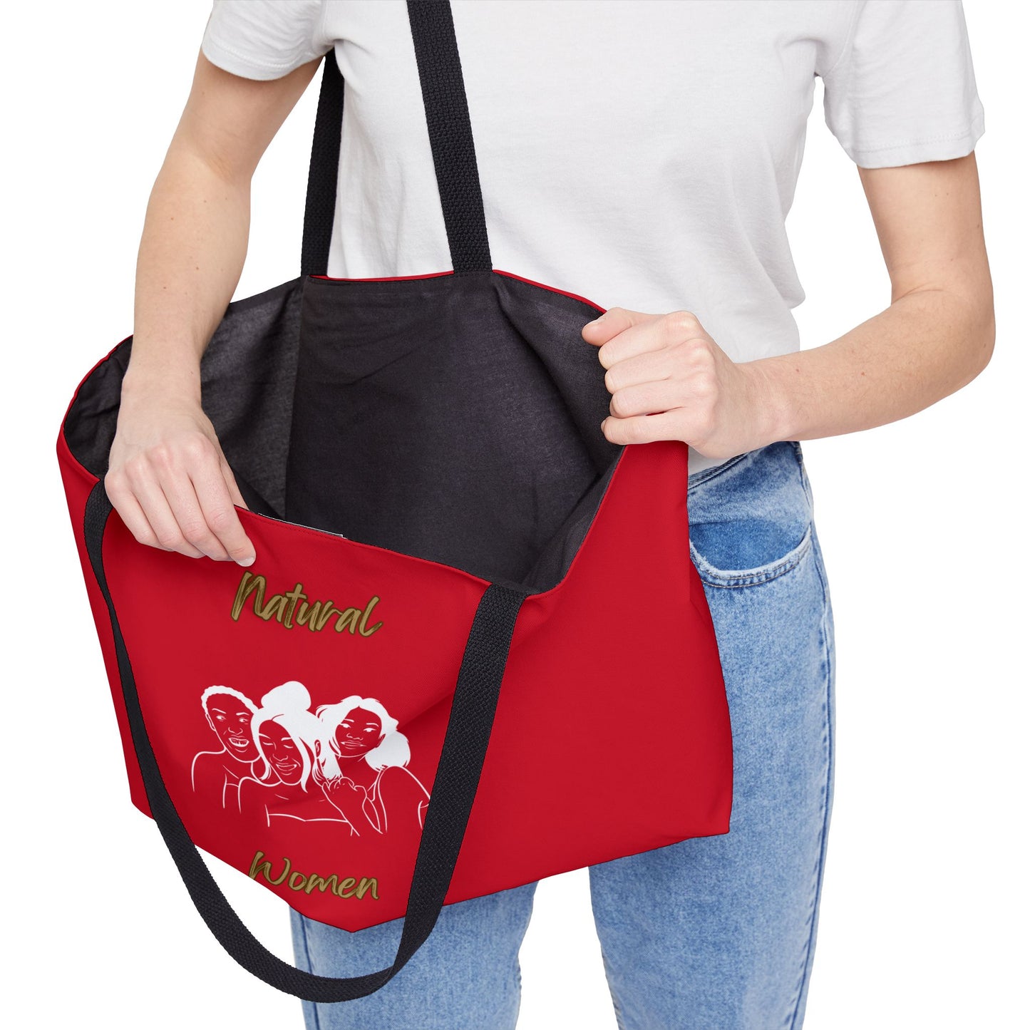 Natural Women Laughing Friends (WL) Weekender Tote Bag DARK RED