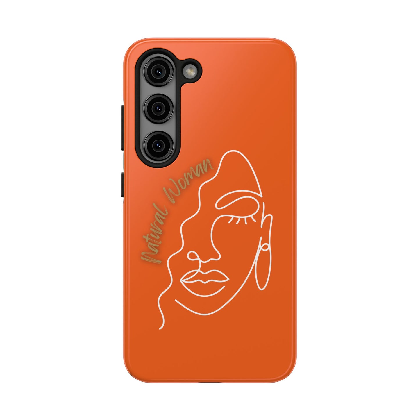Natural Woman Half Face (WL)Tough Phone Case ORANGE