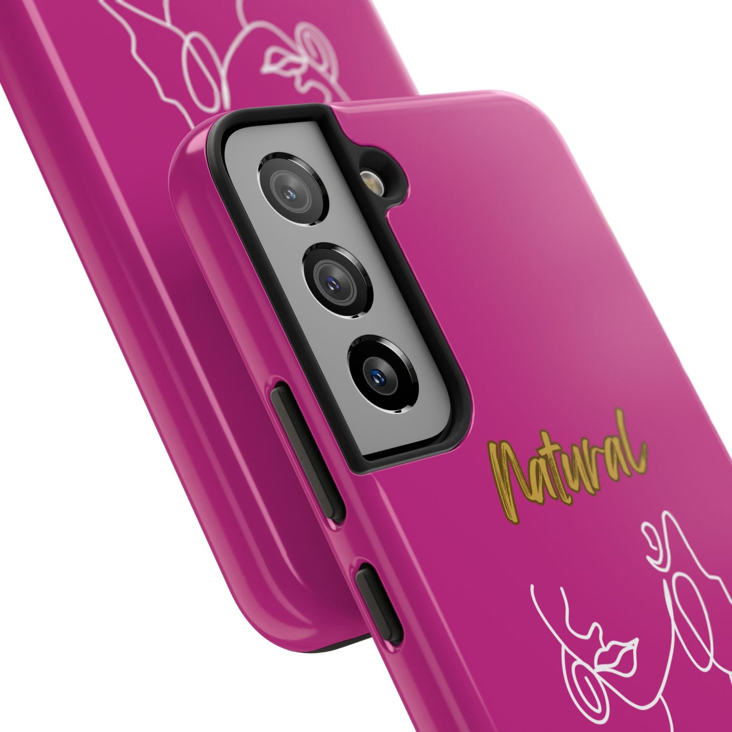 Natural Woman Lips (WL)Tough Phone Cases PINK
