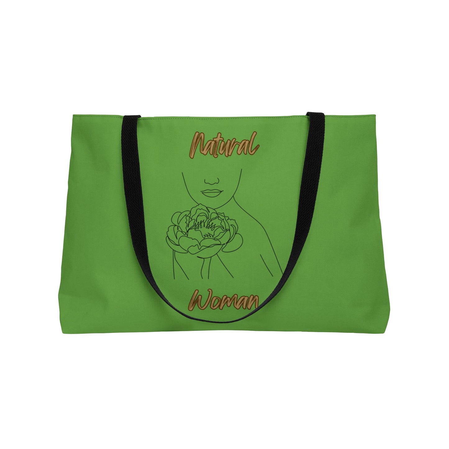 Natural Woman Kissed Flower (BL) Weekender Tote Bag GREEN