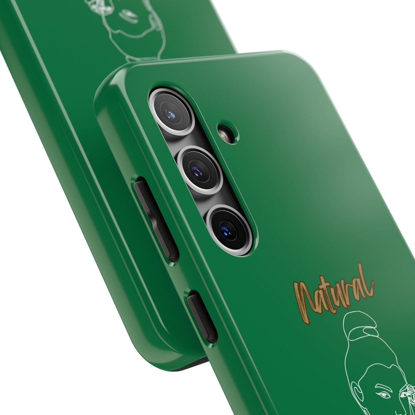 Natural Woman Sassy Bun (WL) Tough Phone Cases DARK GREEN
