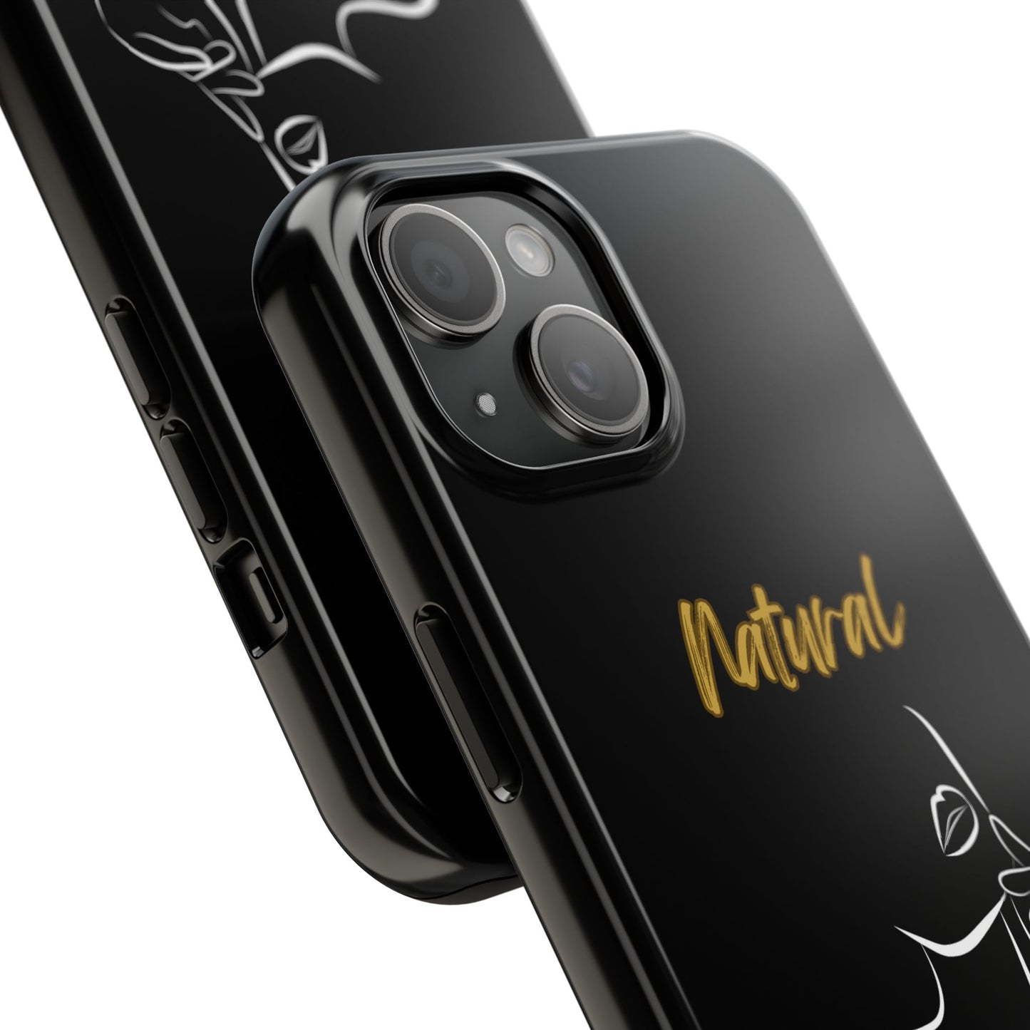 Natural Woman Chin Up (WL)Tough Phone Cases BLACK