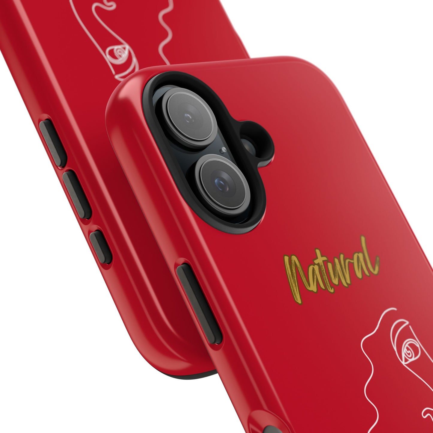 Natural Woman Peekaboo (WL)Tough Phone Cases DARK RED