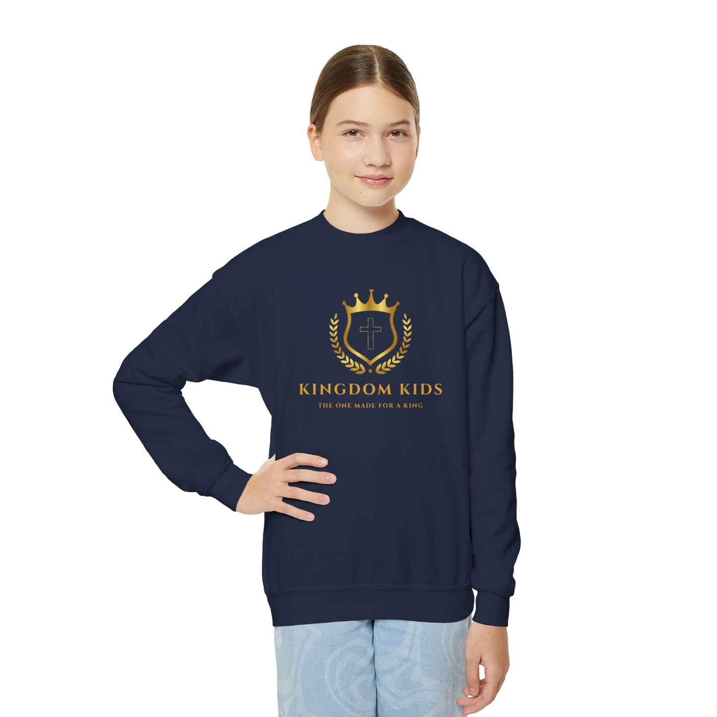 Kingdom Kids Youth Crewneck Sweatshirt - Faith-Inspired, Ephesians 6:1