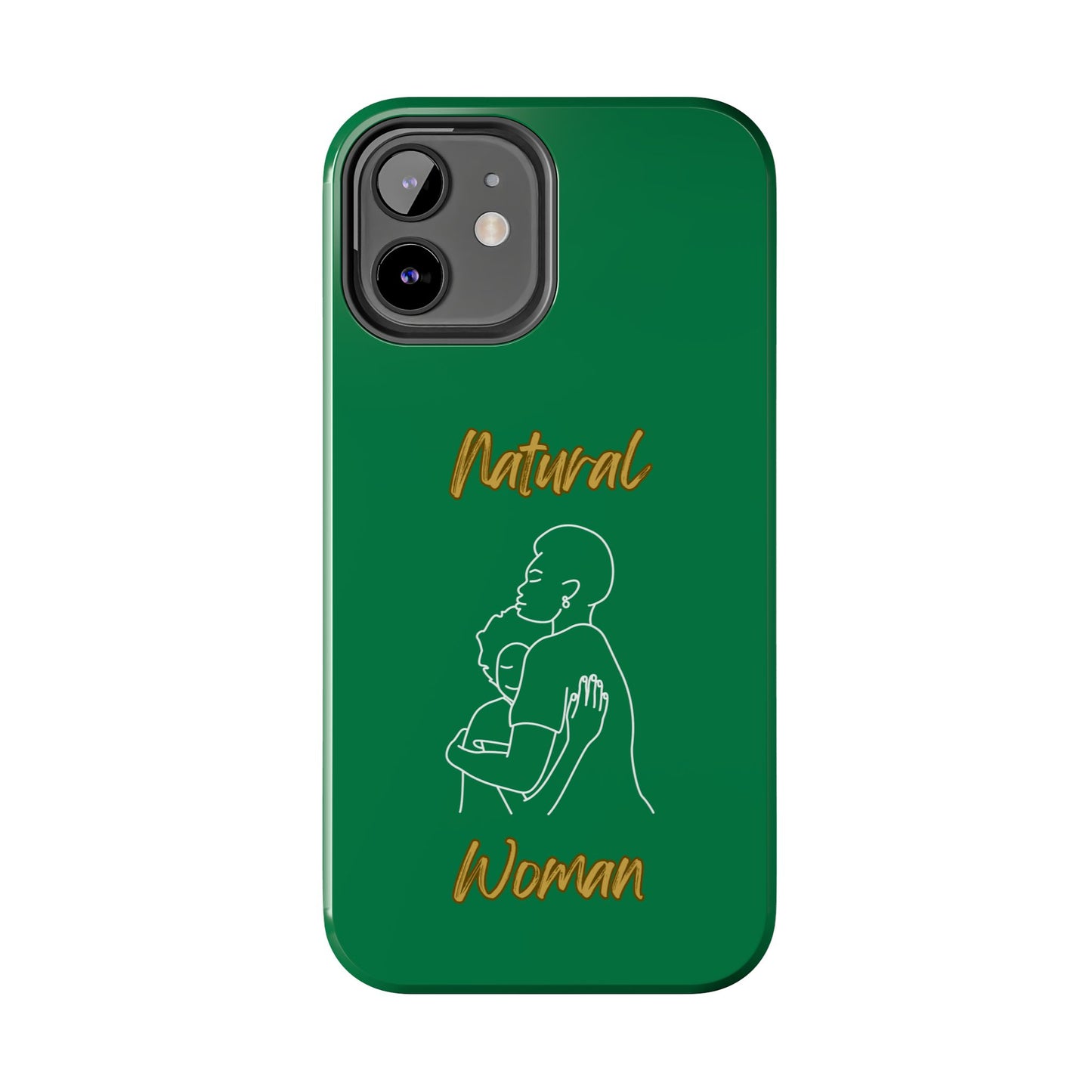 Natural Woman Safe With Momma (WL) Tough Phone Cases DARK GREEN