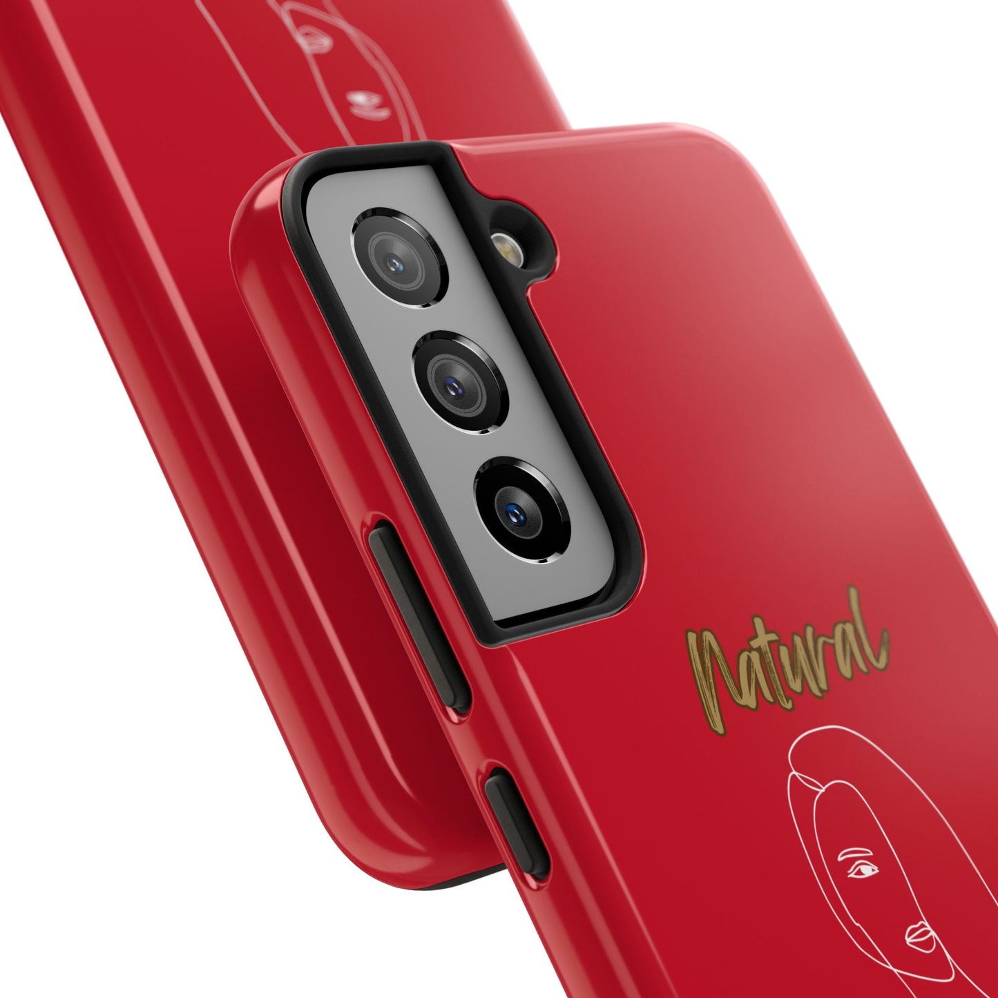 Natural Woman Covered Eye (WL)Tough Phone Cases DARK RED