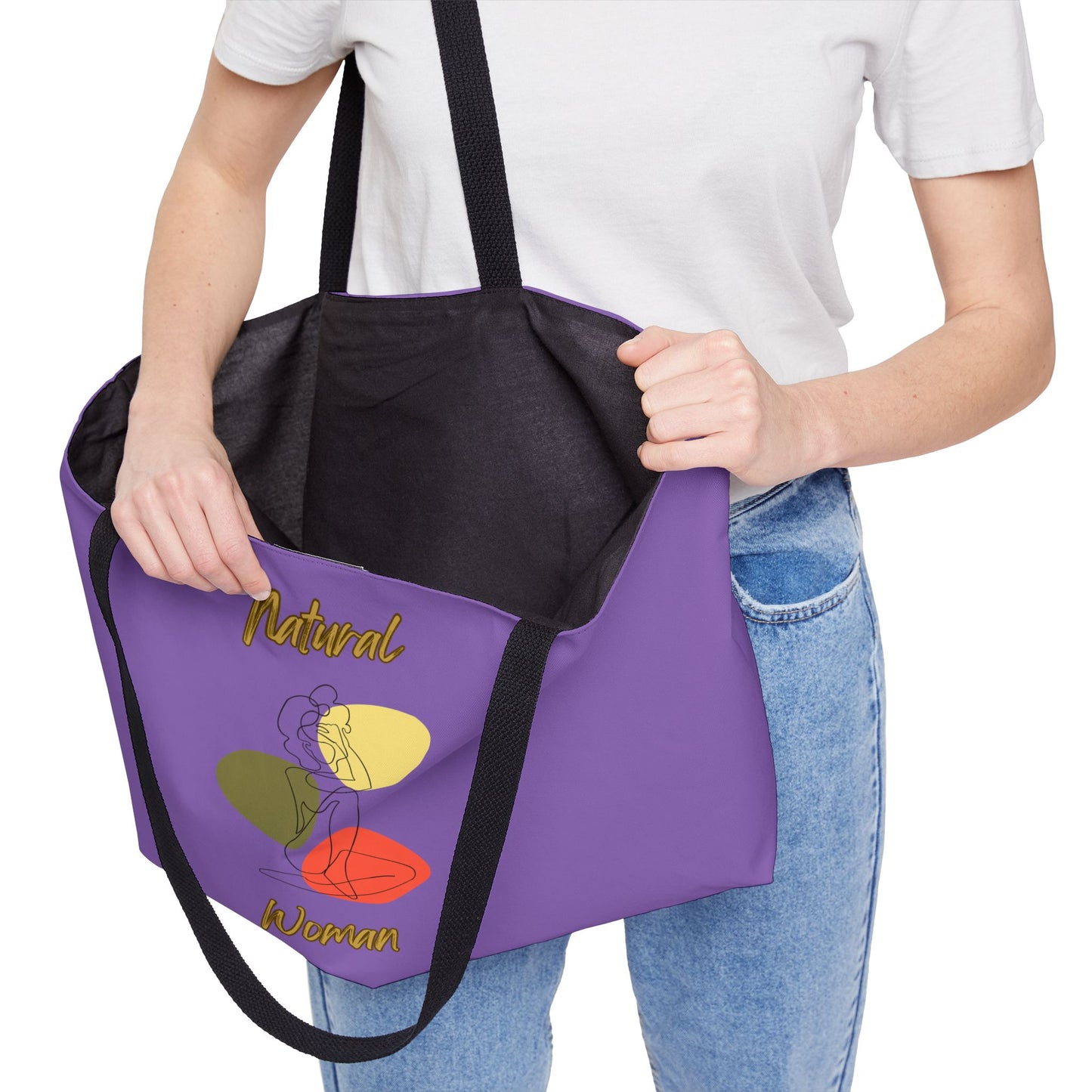 Natural Woman Colorful Pose (BL) Weekender Tote Bag LIGHT PINK