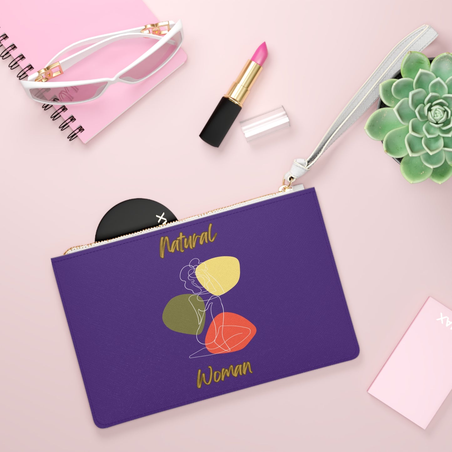 Natural Woman Colorful Pose (WL) Clutch Bag PURPLE