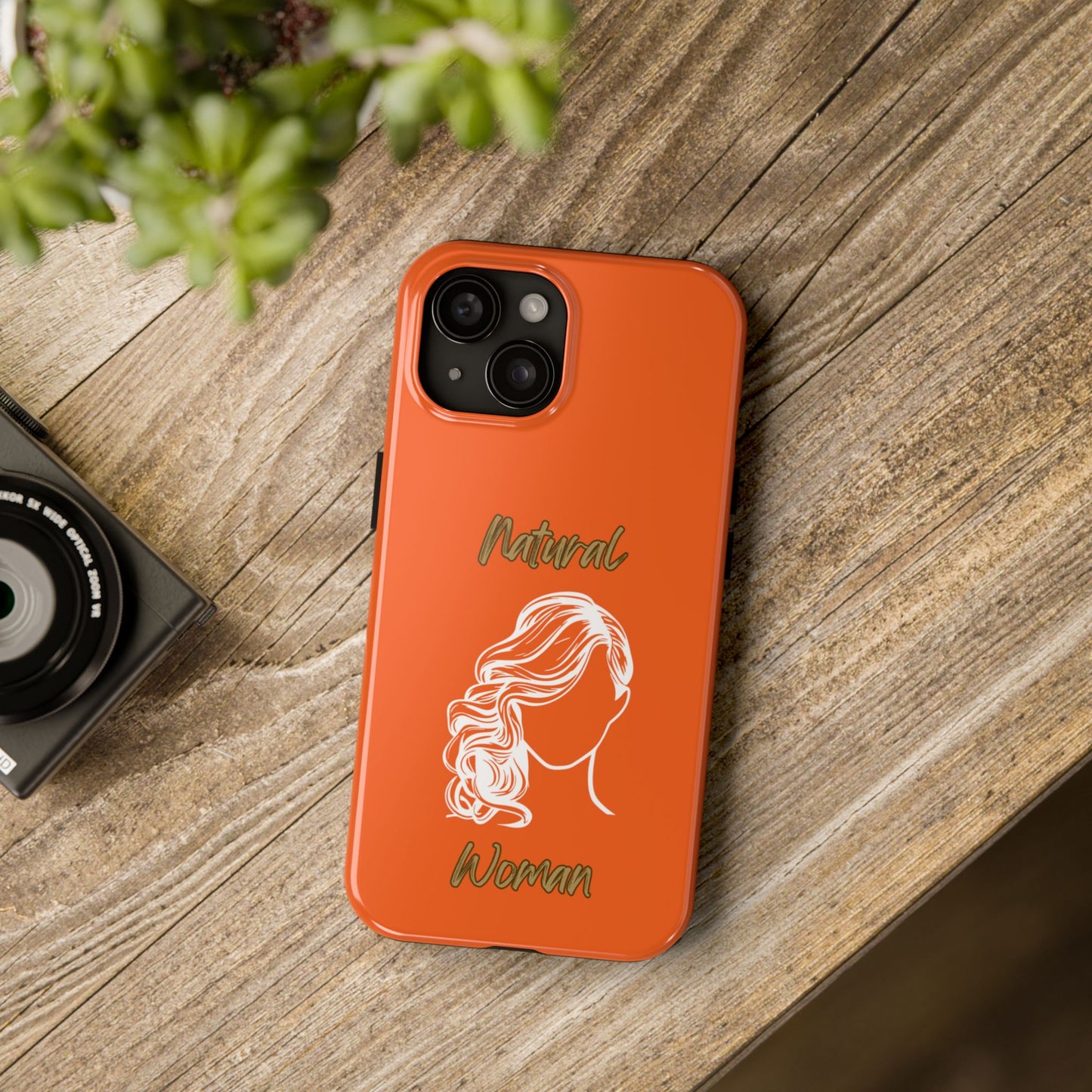 Natural Woman Long Curl (WL)Tough Phone Cases ORANGE