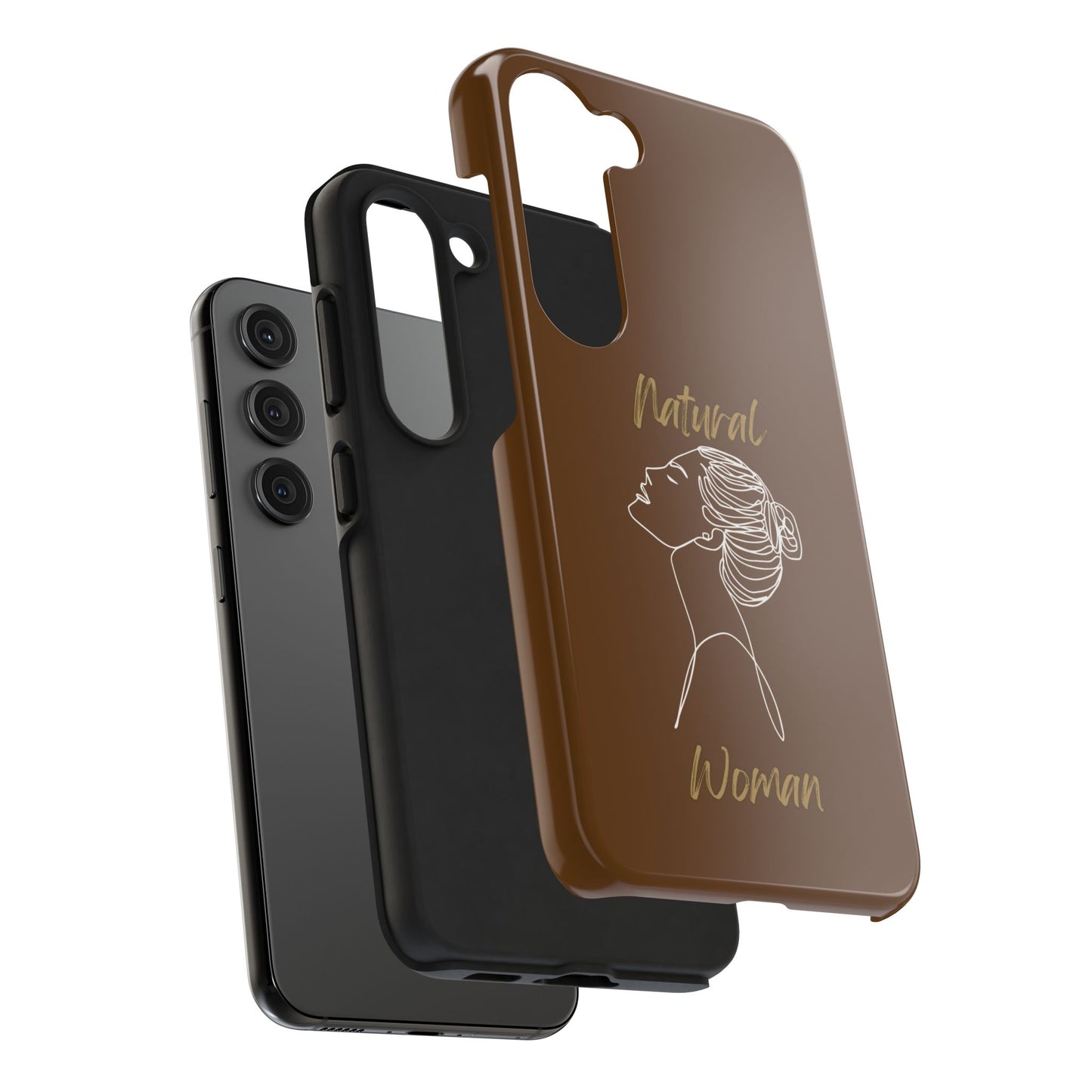 Natural Woman Wet Bun (WL) Tough Phone Cases BROWN
