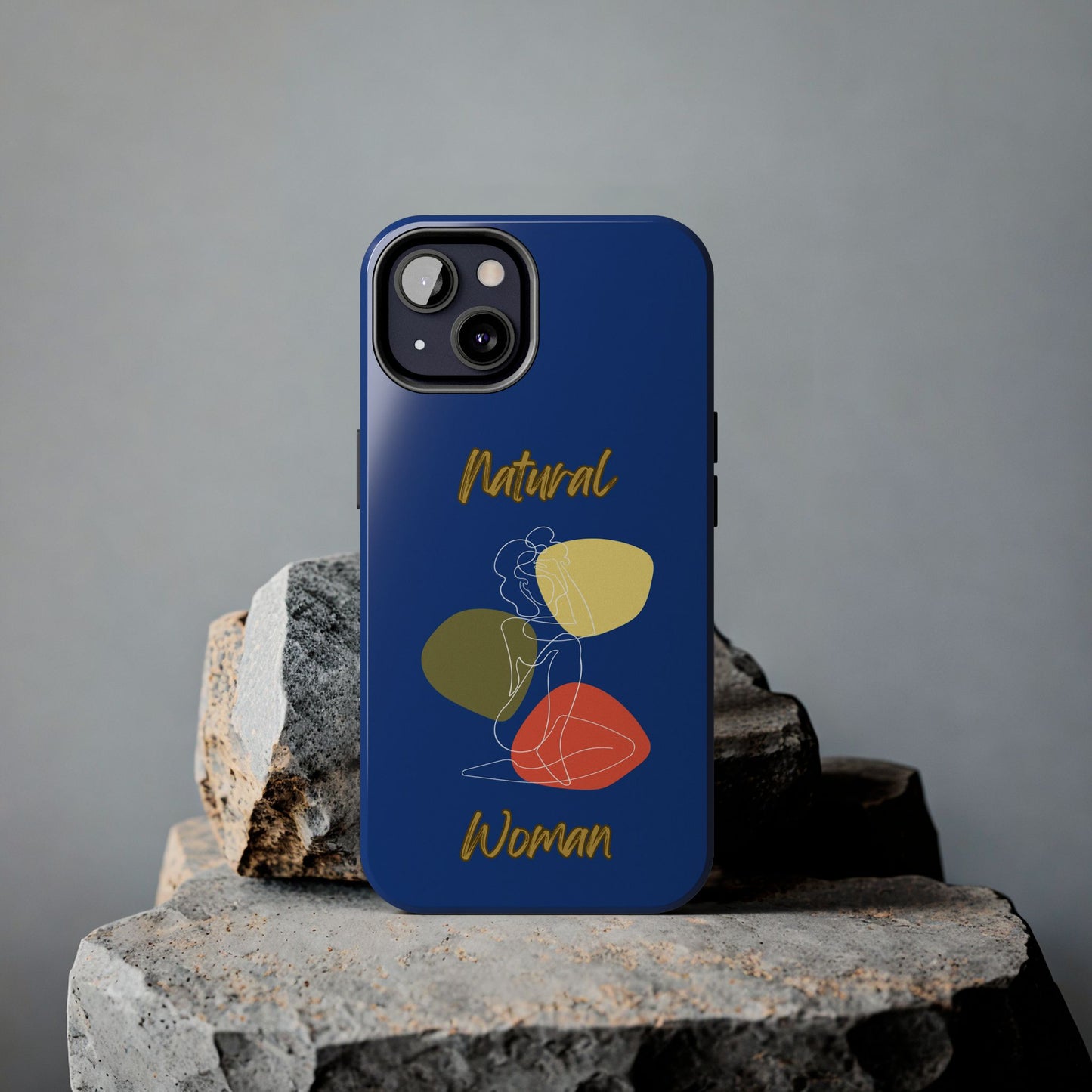 Natural Woman Colorful Pose (WL)Tough Phone Cases DARK BLUE