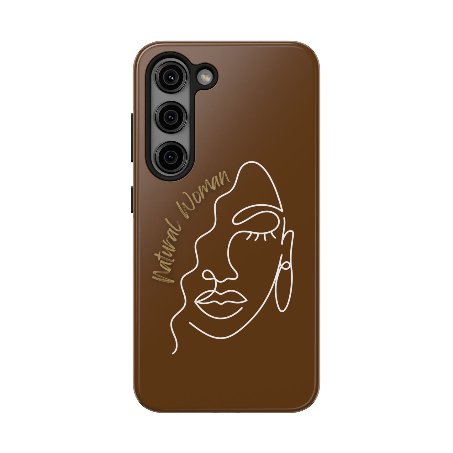 Natural Woman Half Face (WL)Tough Phone Case BROWN