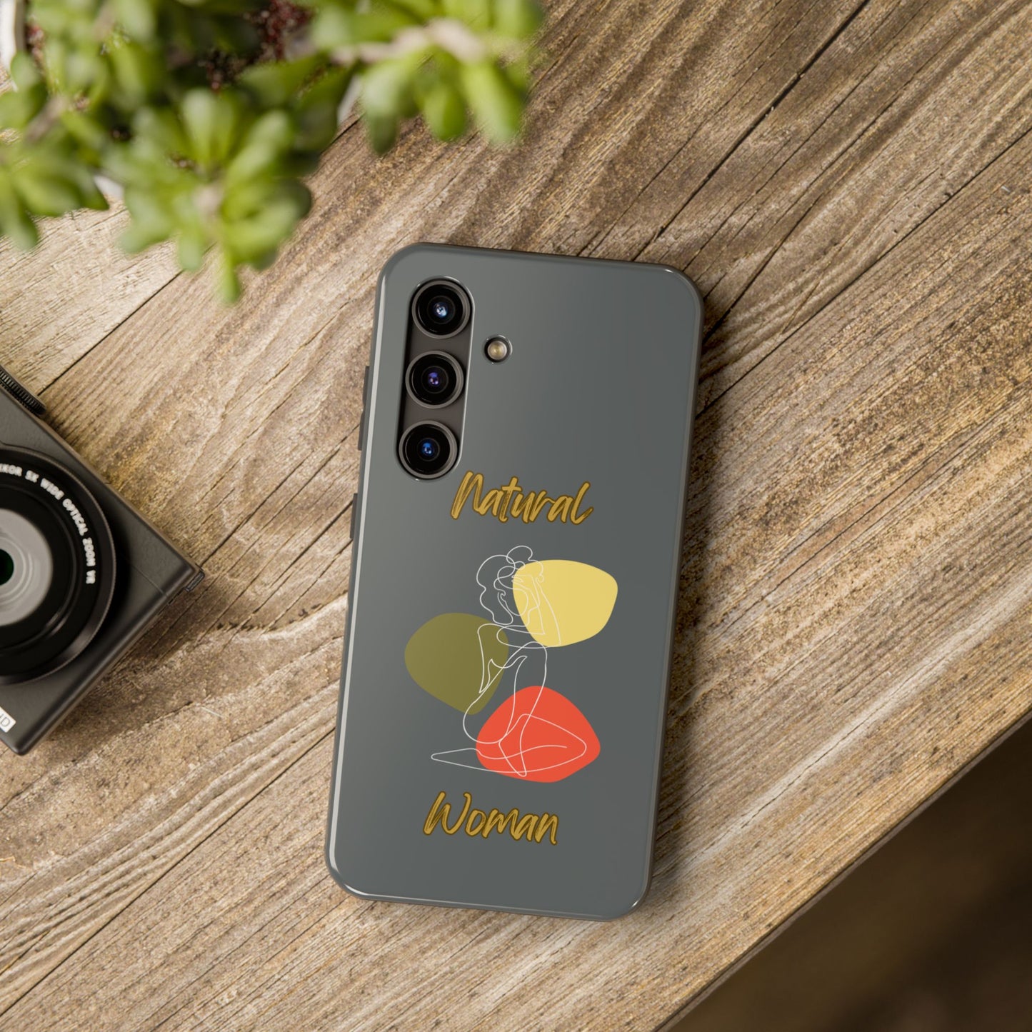 Natural Woman Colorful Pose (WL)Tough Phone Cases DARK GREY