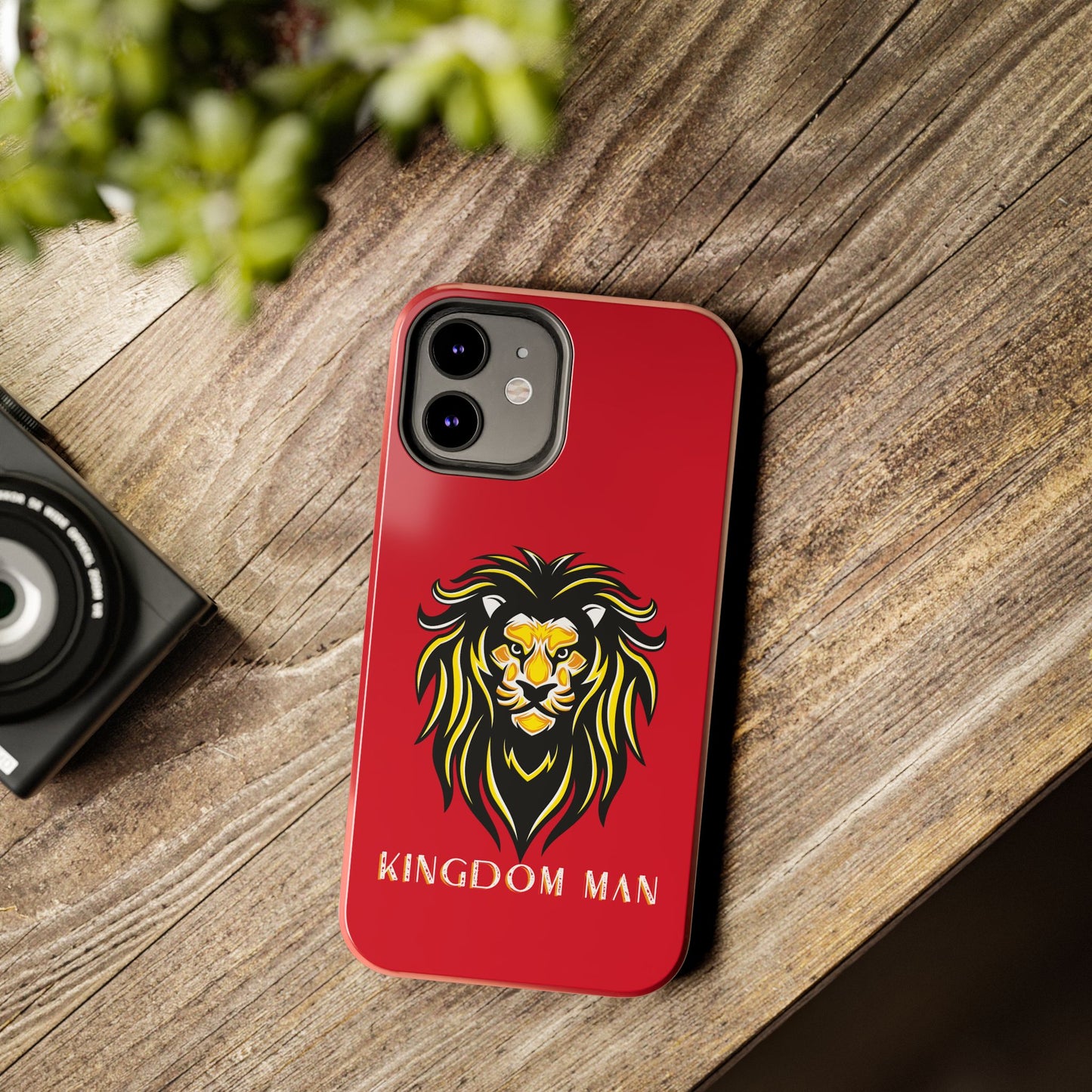 Kingdom Man (White-Gold Label) Tough Phone Case DARK RED