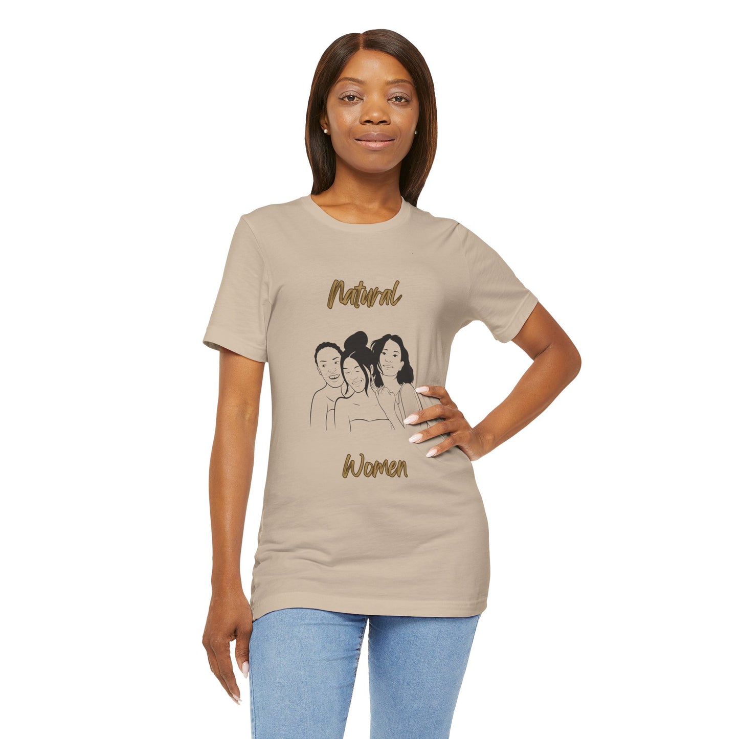 Natural Woman Laughing Friends (BL) Short Sleeve T-Shirt