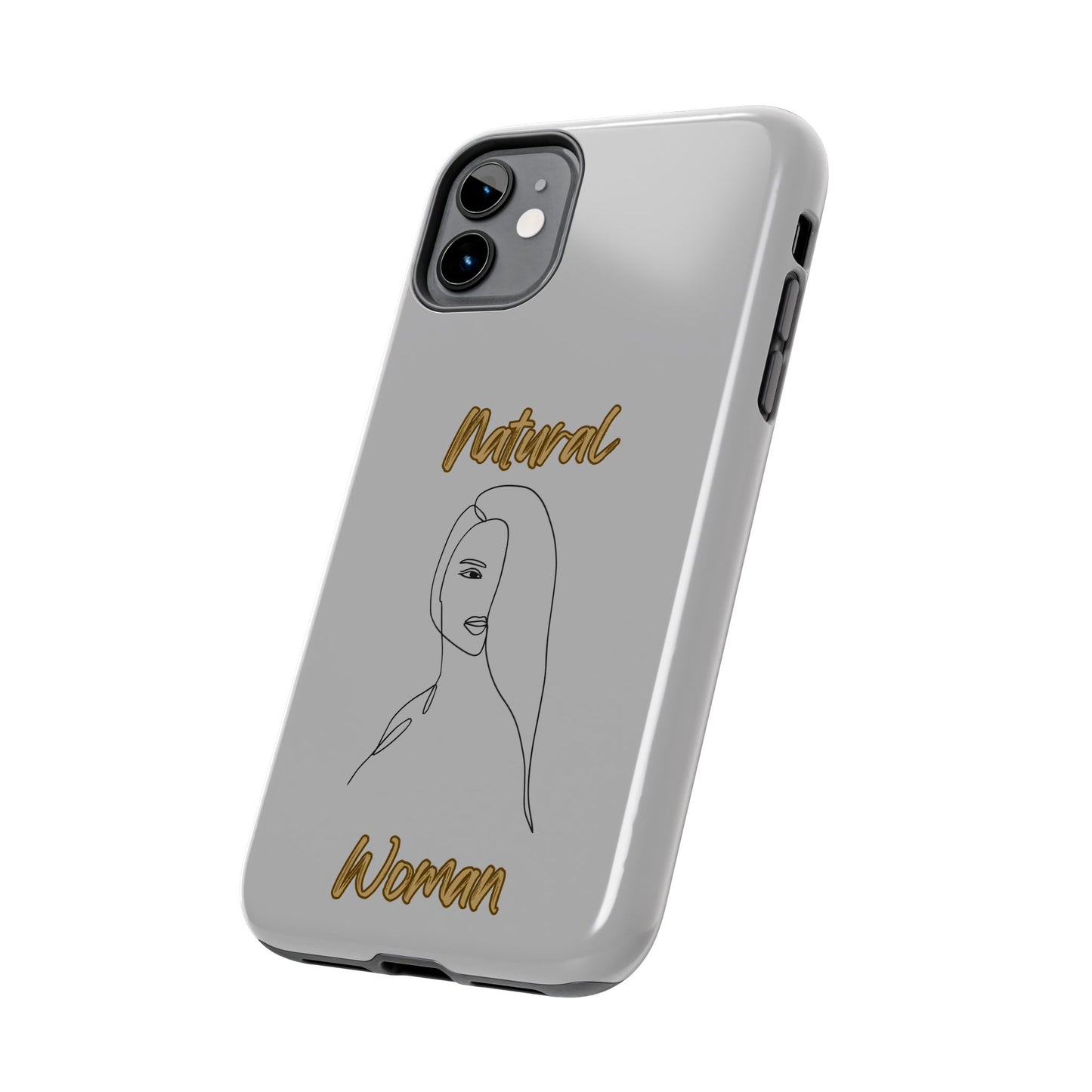 Natural Woman Covered Eye (BL)Tough Phone Cases LIGHT GREY