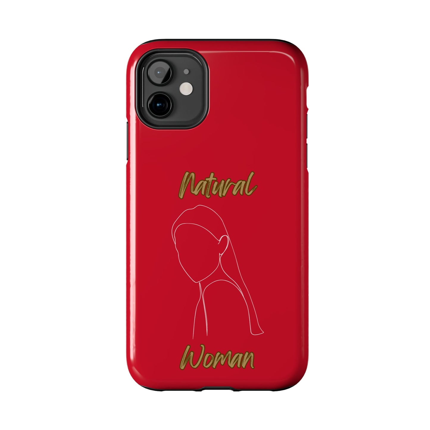 Natural Woman Tilted Look (WL) Tough Phone Cases DARK RED
