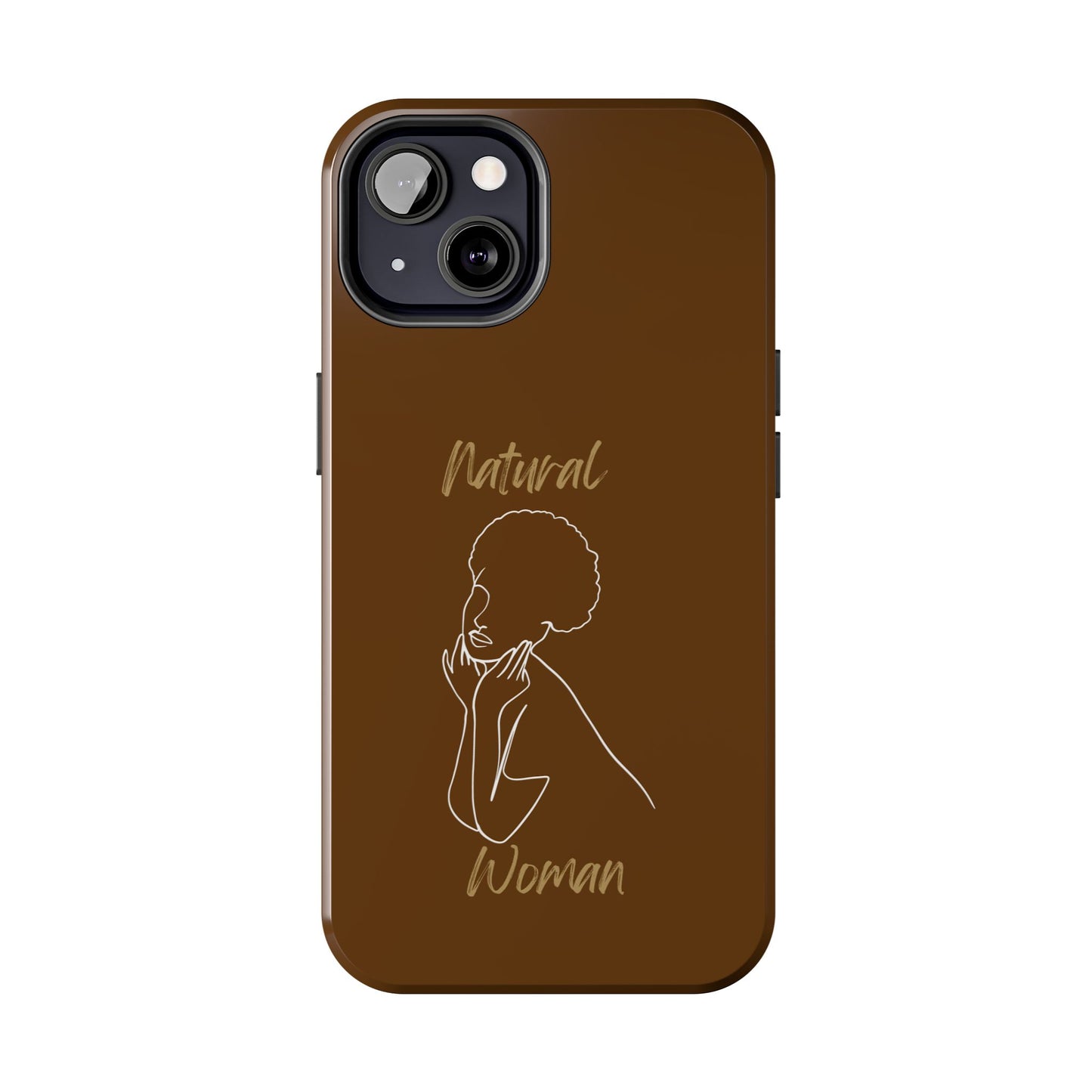 Natural Woman Cute Afro(WL)Tough Phone Cases BROWN