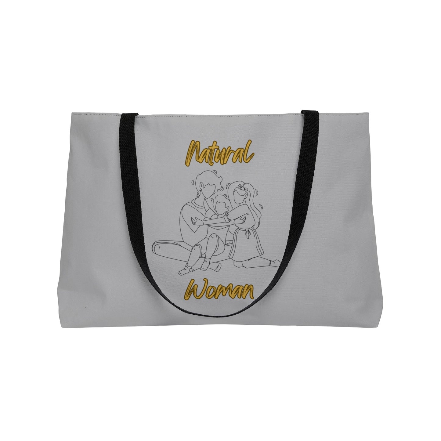 Natural Woman Bear Hugs (BL) Weekender Tote Bag LIGHT GREY