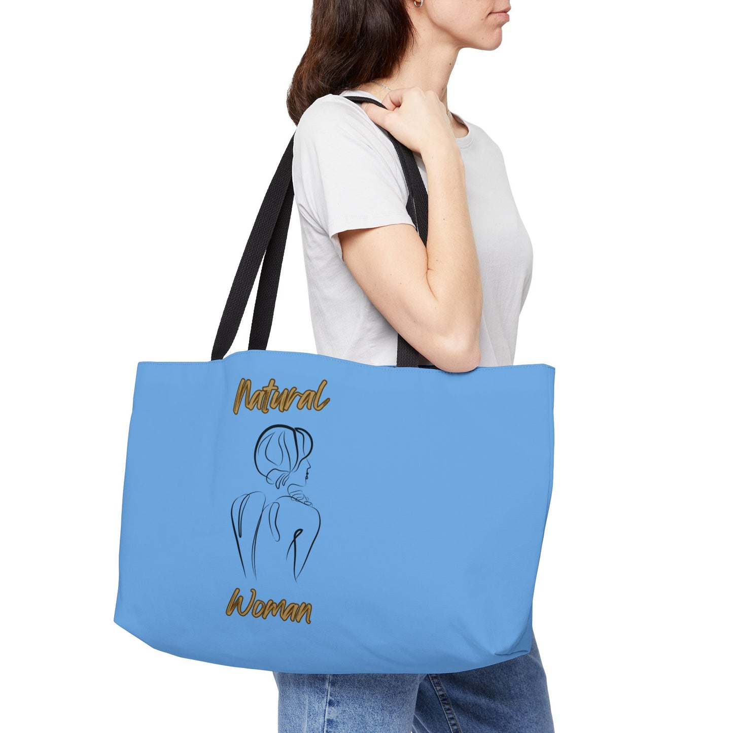Natural Woman Back (BL) Weekender Tote Bag LIGHT BLUE